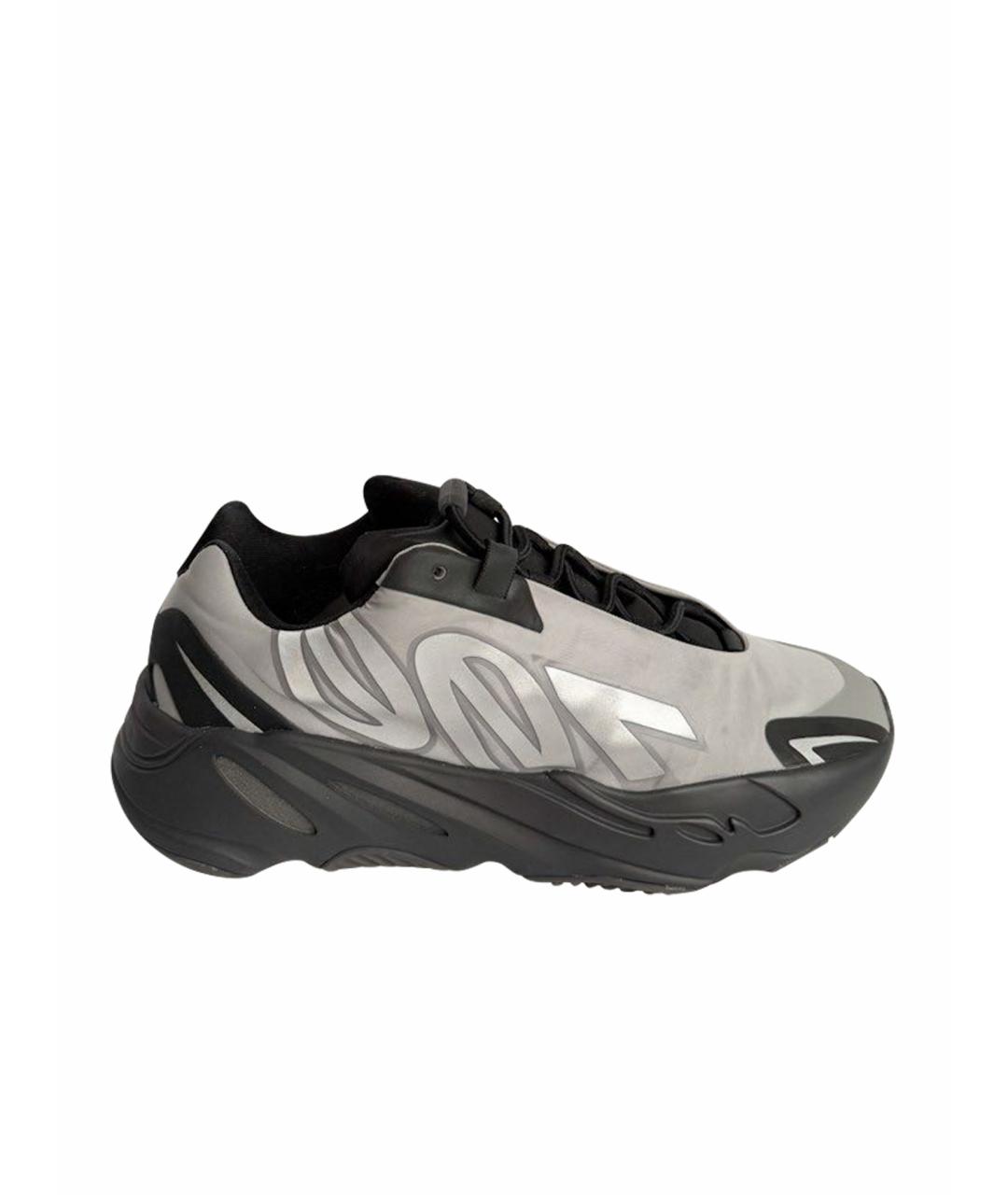 ADIDAS YEEZY Серые текстильные низкие кроссовки / кеды, фото 1