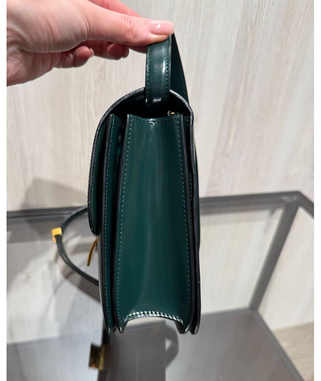 CELINE Зеленая кожаная сумка через плечо, фото 4