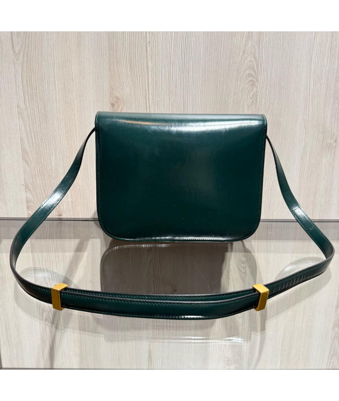 CELINE Зеленая кожаная сумка через плечо, фото 2