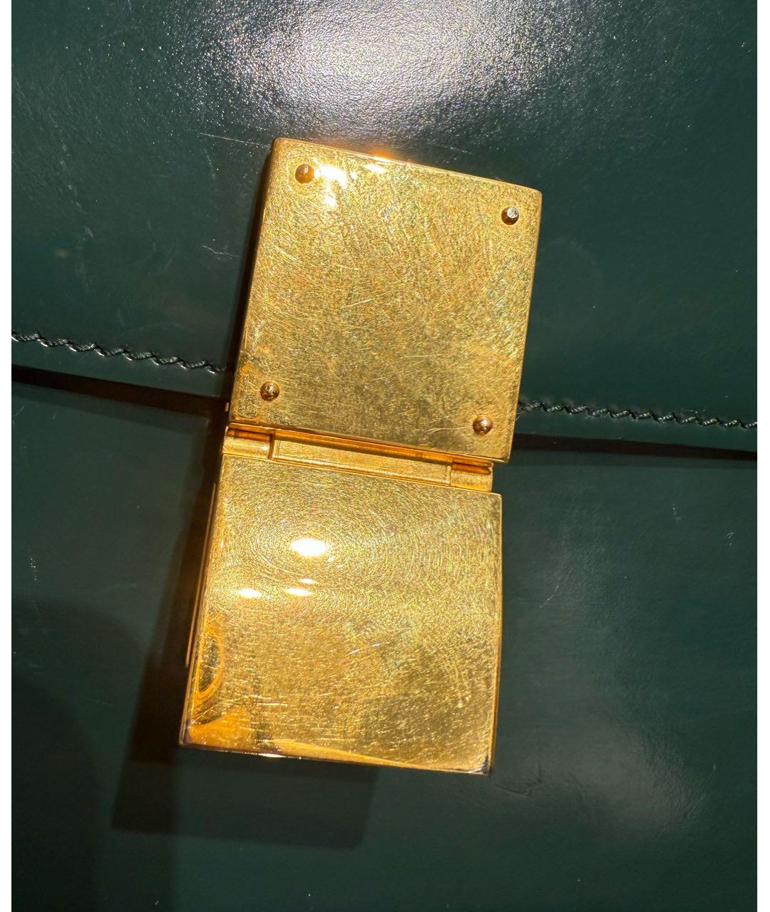 CELINE Зеленая кожаная сумка через плечо, фото 5