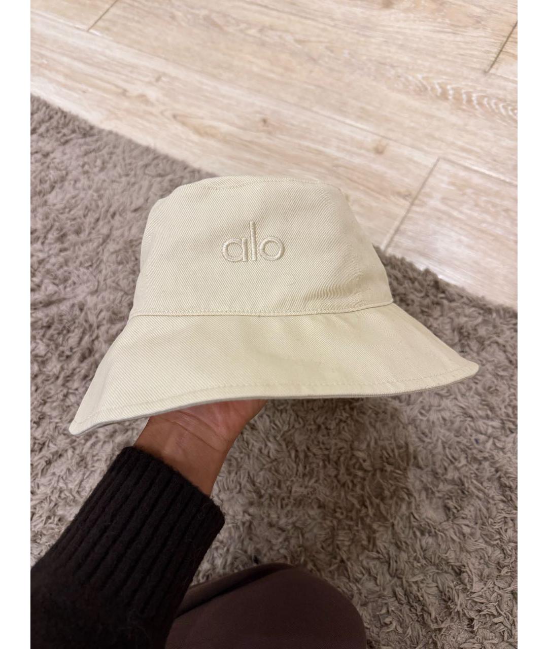 ALO YOGA Бежевая хлопковая панама, фото 2