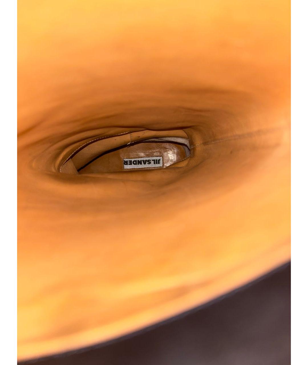 JIL SANDER Черные кожаные сапоги, фото 4