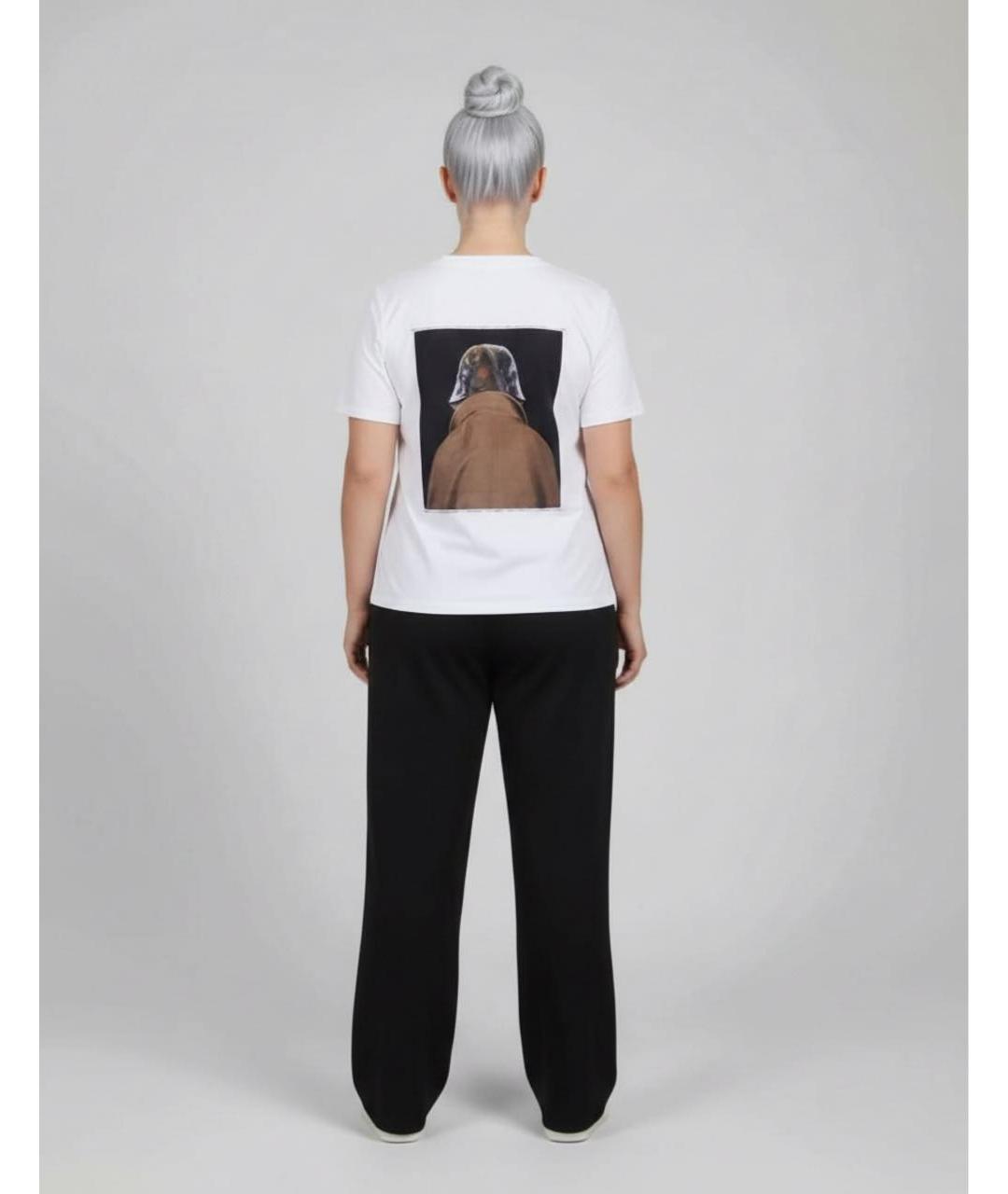 MAX MARA Белая хлопковая футболка, фото 7