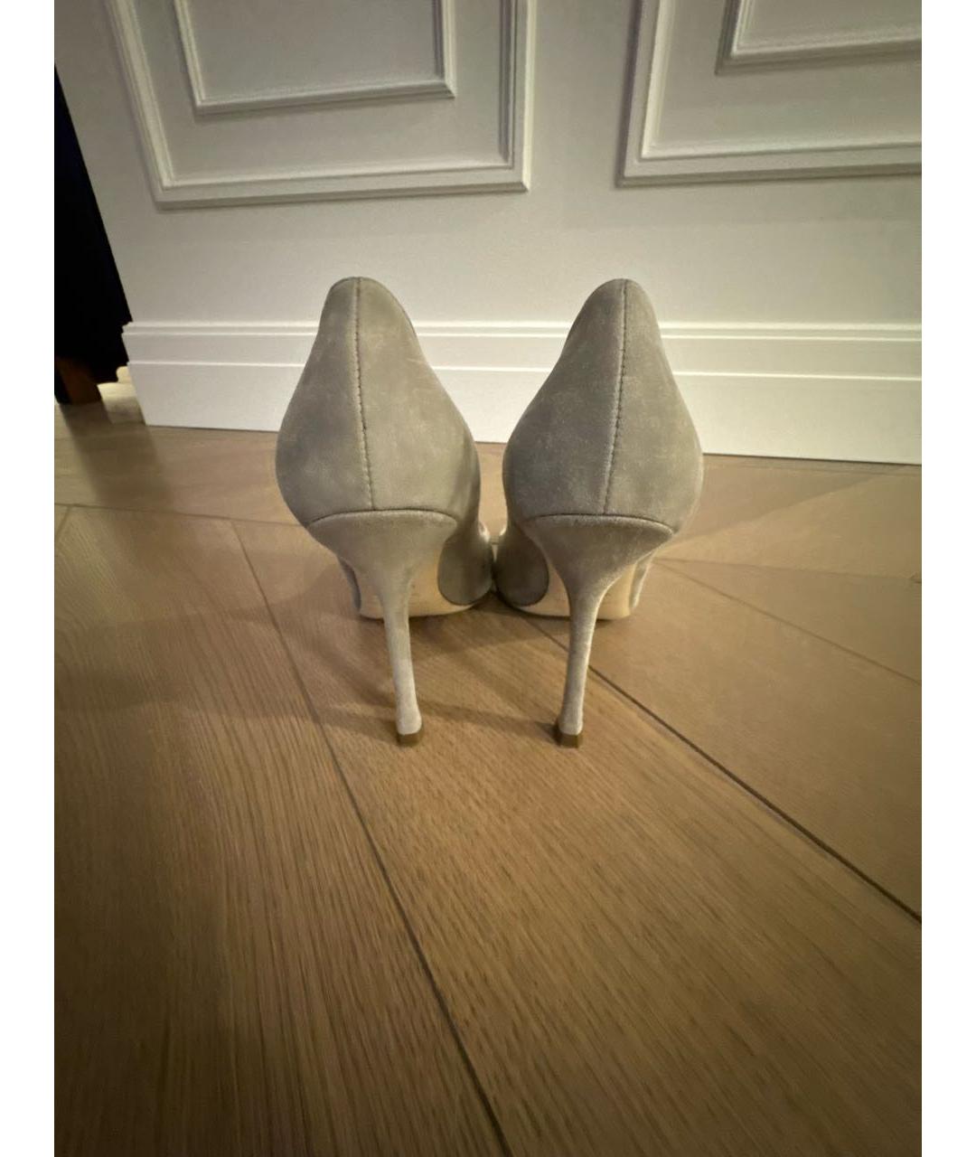 SERGIO ROSSI Серые замшевые туфли, фото 4