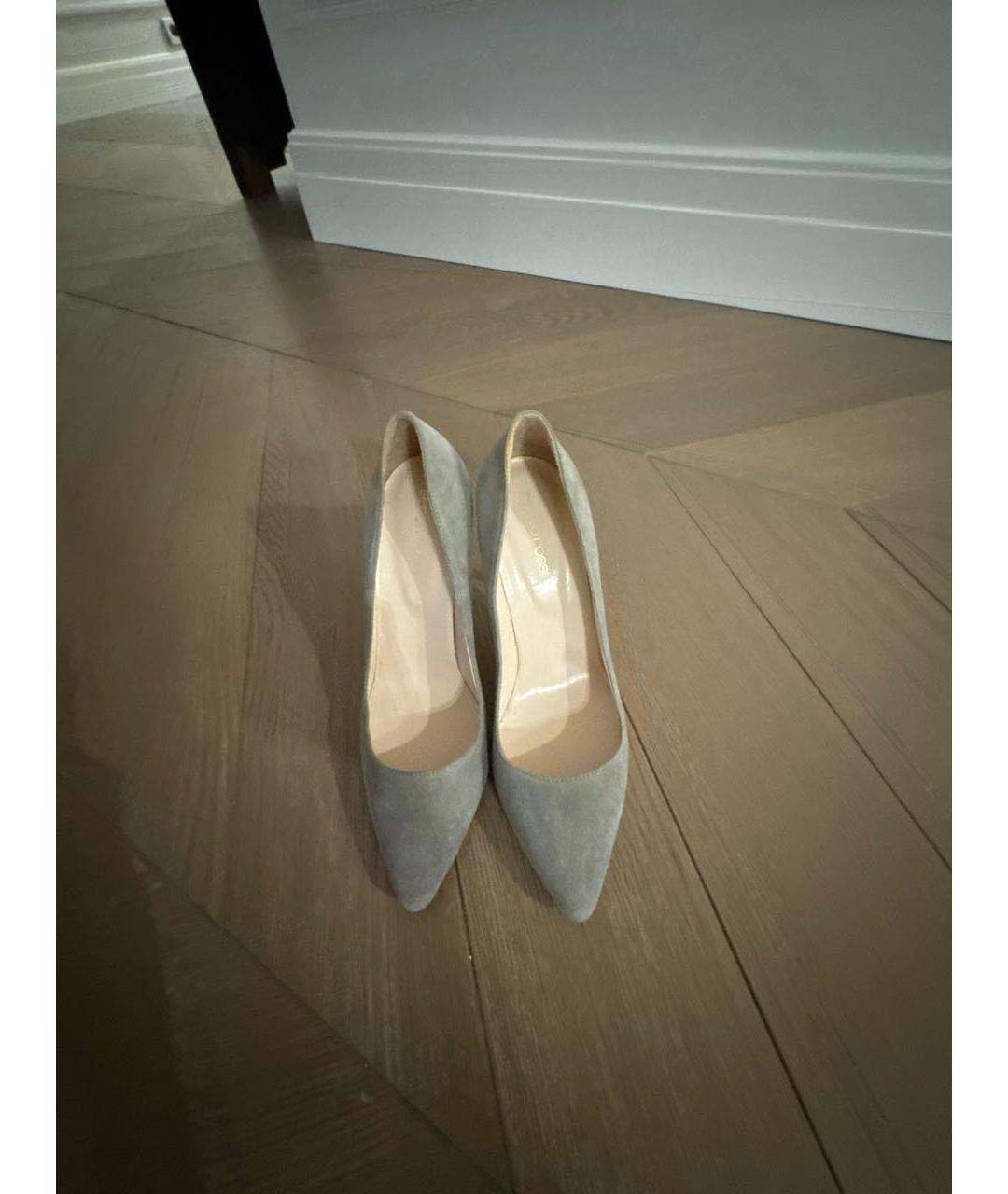 SERGIO ROSSI Серые замшевые туфли, фото 2