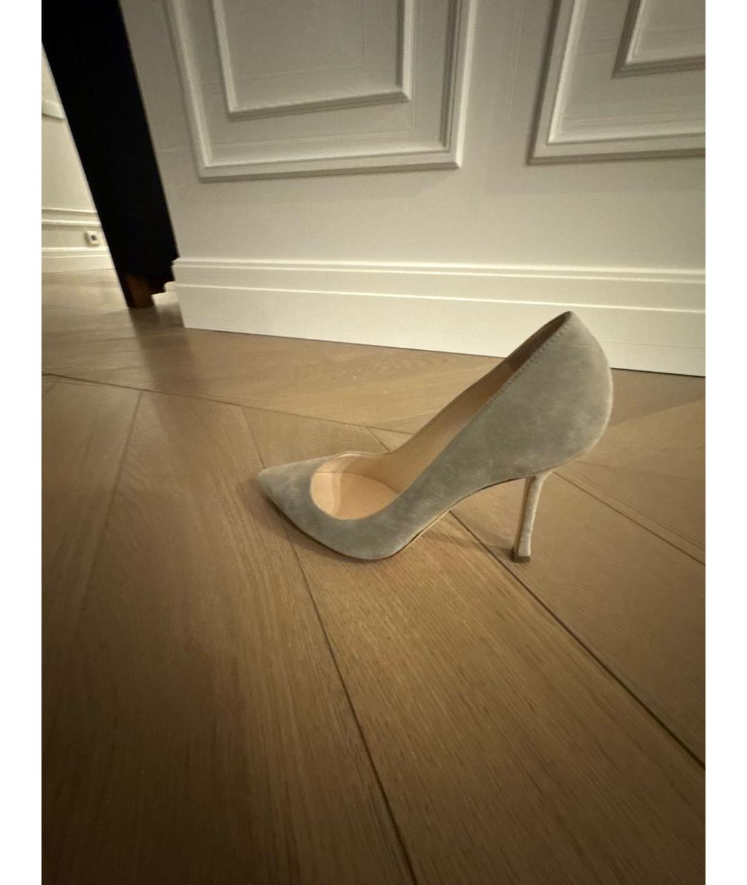 SERGIO ROSSI Серые замшевые туфли, фото 5