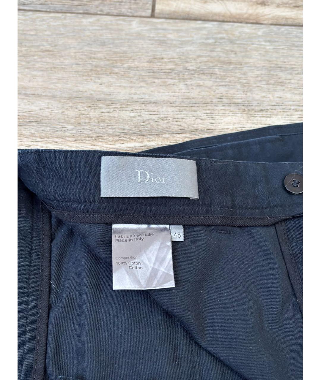 CHRISTIAN DIOR Темно-синие хлопковые прямые джинсы, фото 2