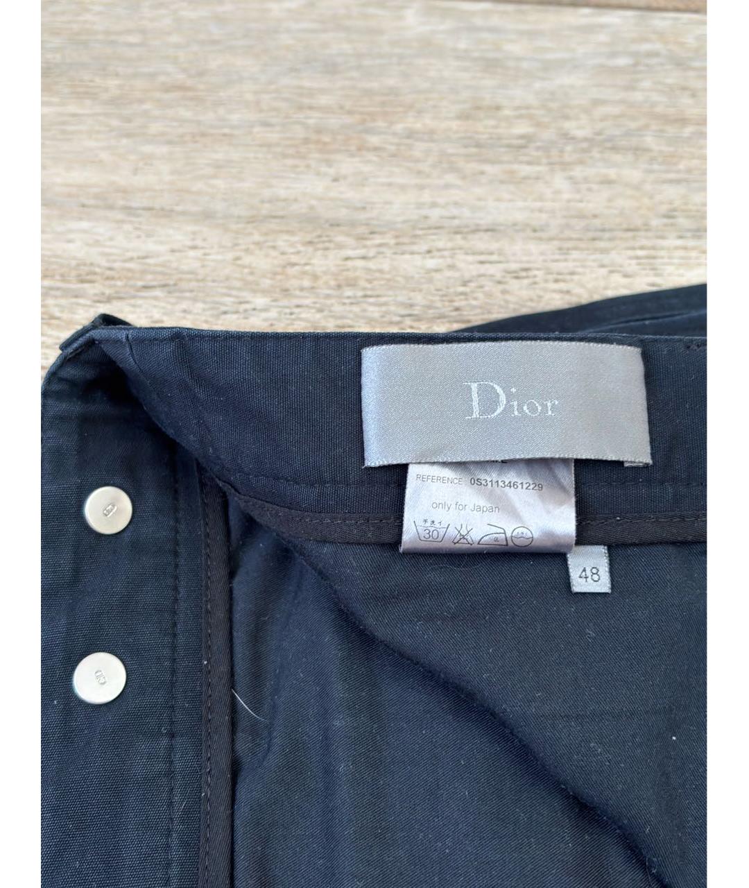 CHRISTIAN DIOR Темно-синие хлопковые прямые джинсы, фото 3