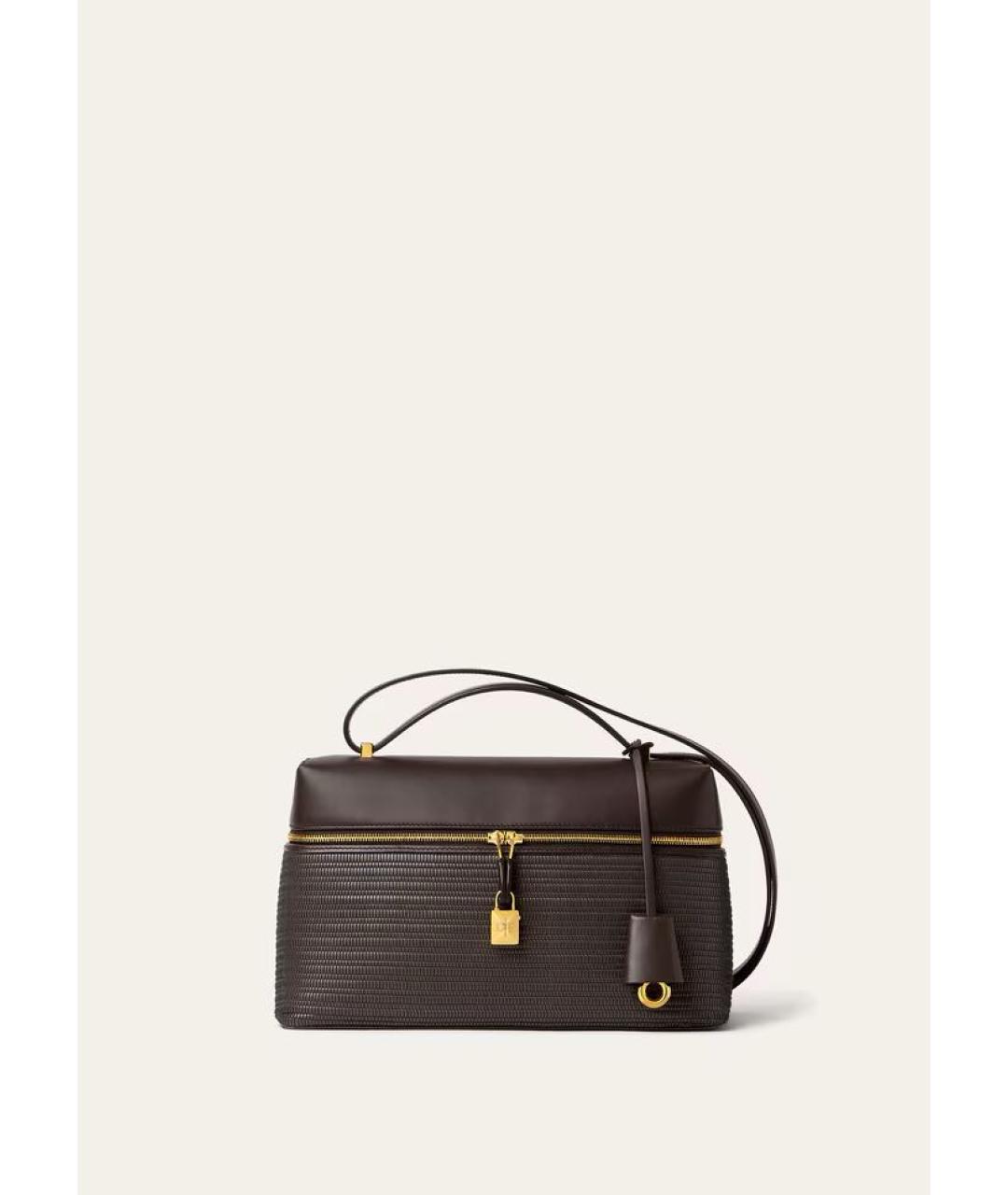 LORO PIANA Коричневая кожаная сумка через плечо, фото 5