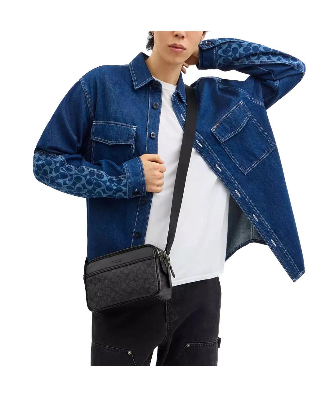 COACH Черная сумка на плечо, фото 3