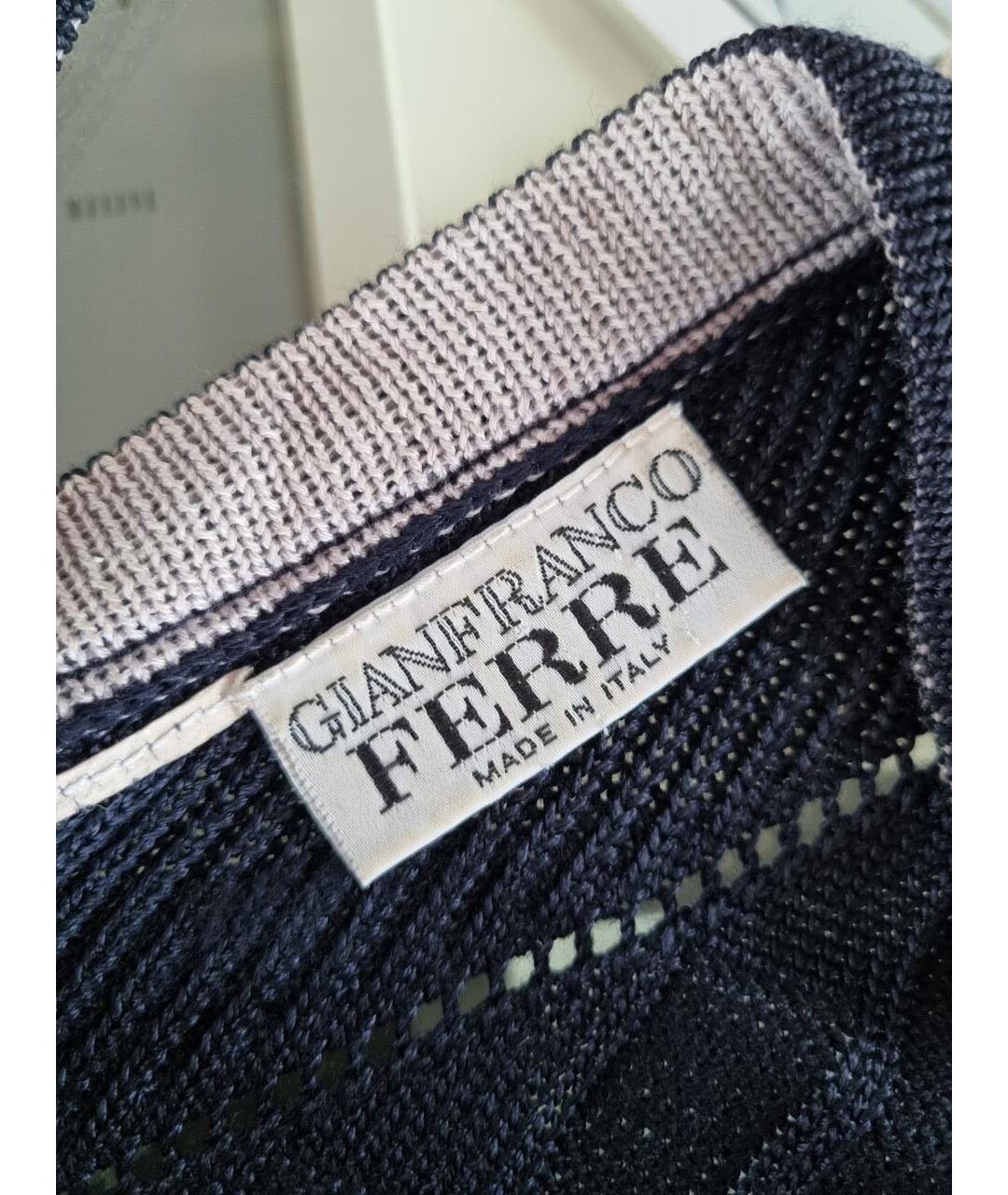 GIANFRANCO FERRE Темно-синий джемпер / свитер, фото 3