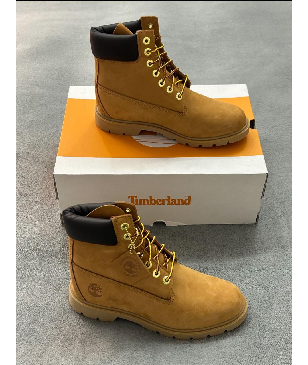 TIMBERLAND Оранжевое нубуковые высокие ботинки, фото 7