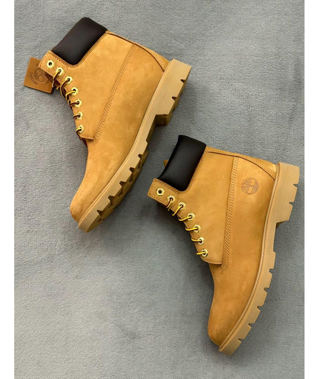 TIMBERLAND Оранжевое нубуковые высокие ботинки, фото 4