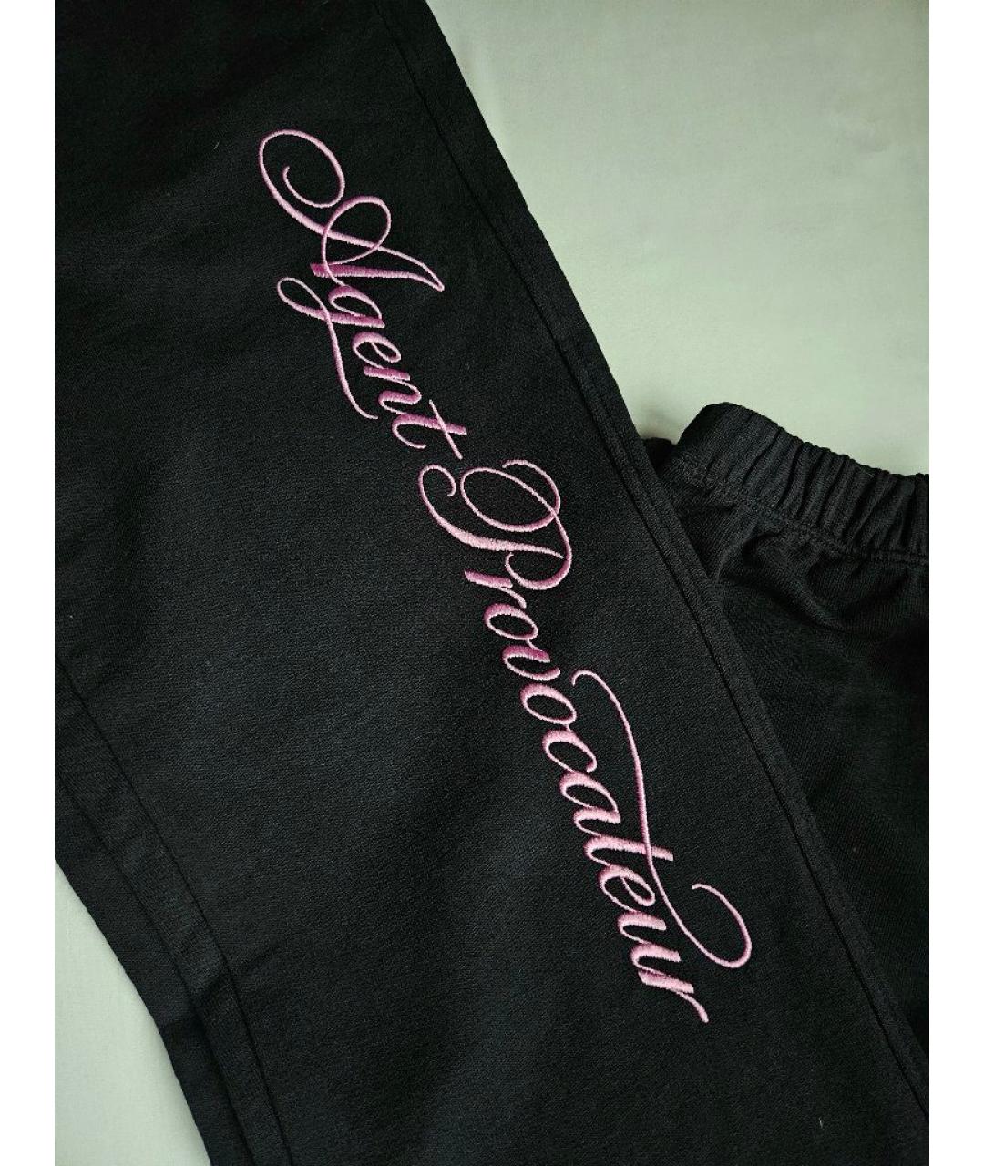 AGENT PROVOCATEUR Черные хлопковые спортивные брюки и шорты, фото 4