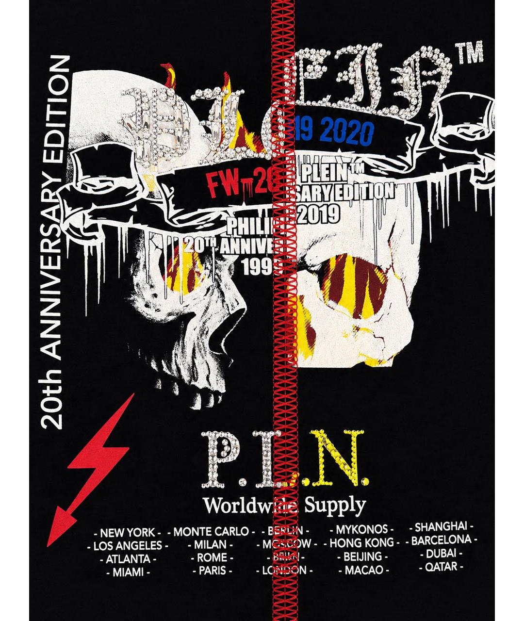 PHILIPP PLEIN Черная хлопковая футболка, фото 3