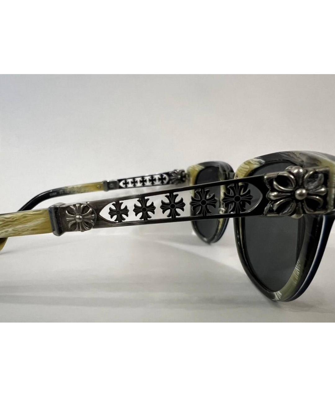 CHROME HEARTS Черные пластиковые солнцезащитные очки, фото 3