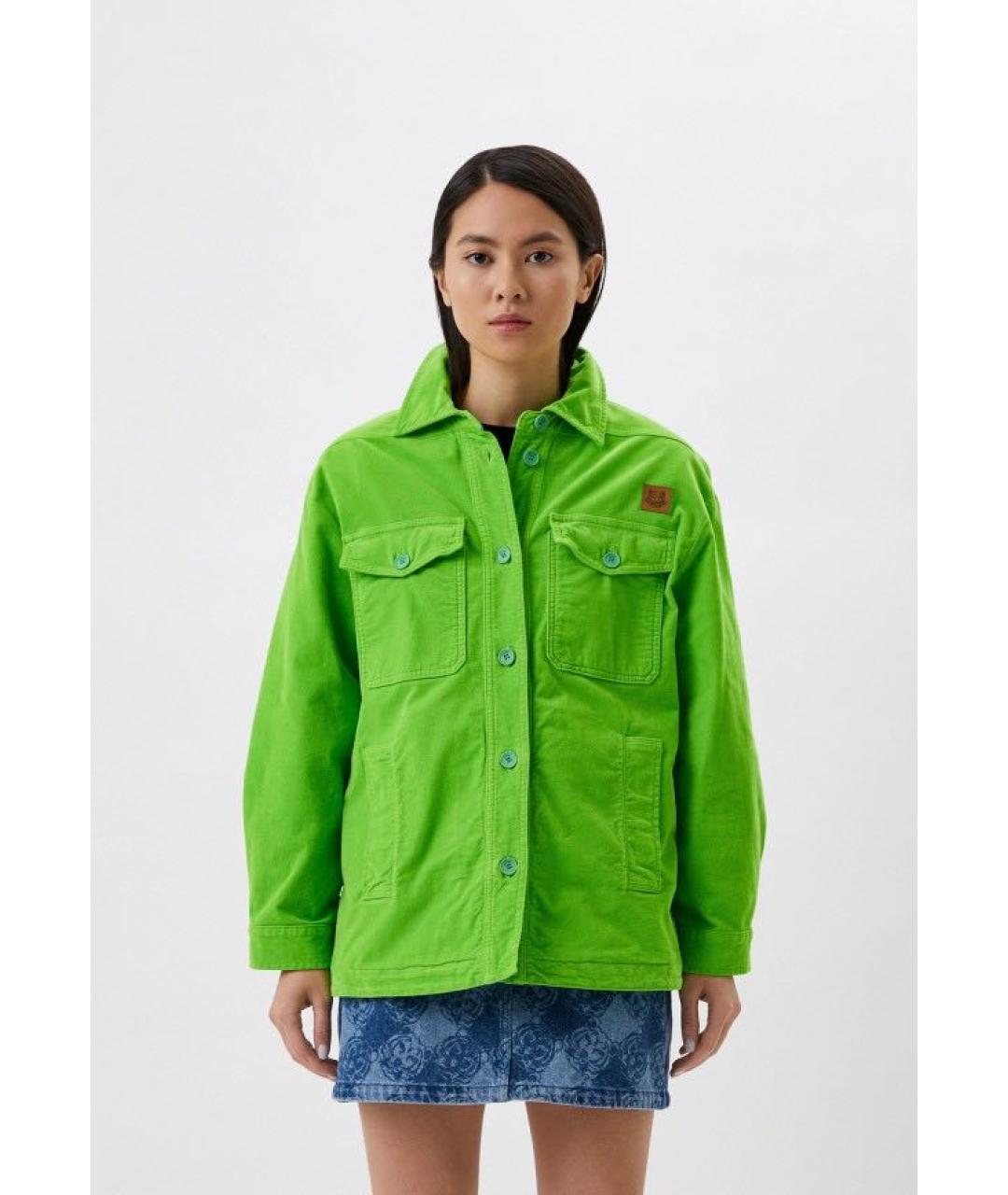 KENZO Зеленая бархатная рубашка, фото 6