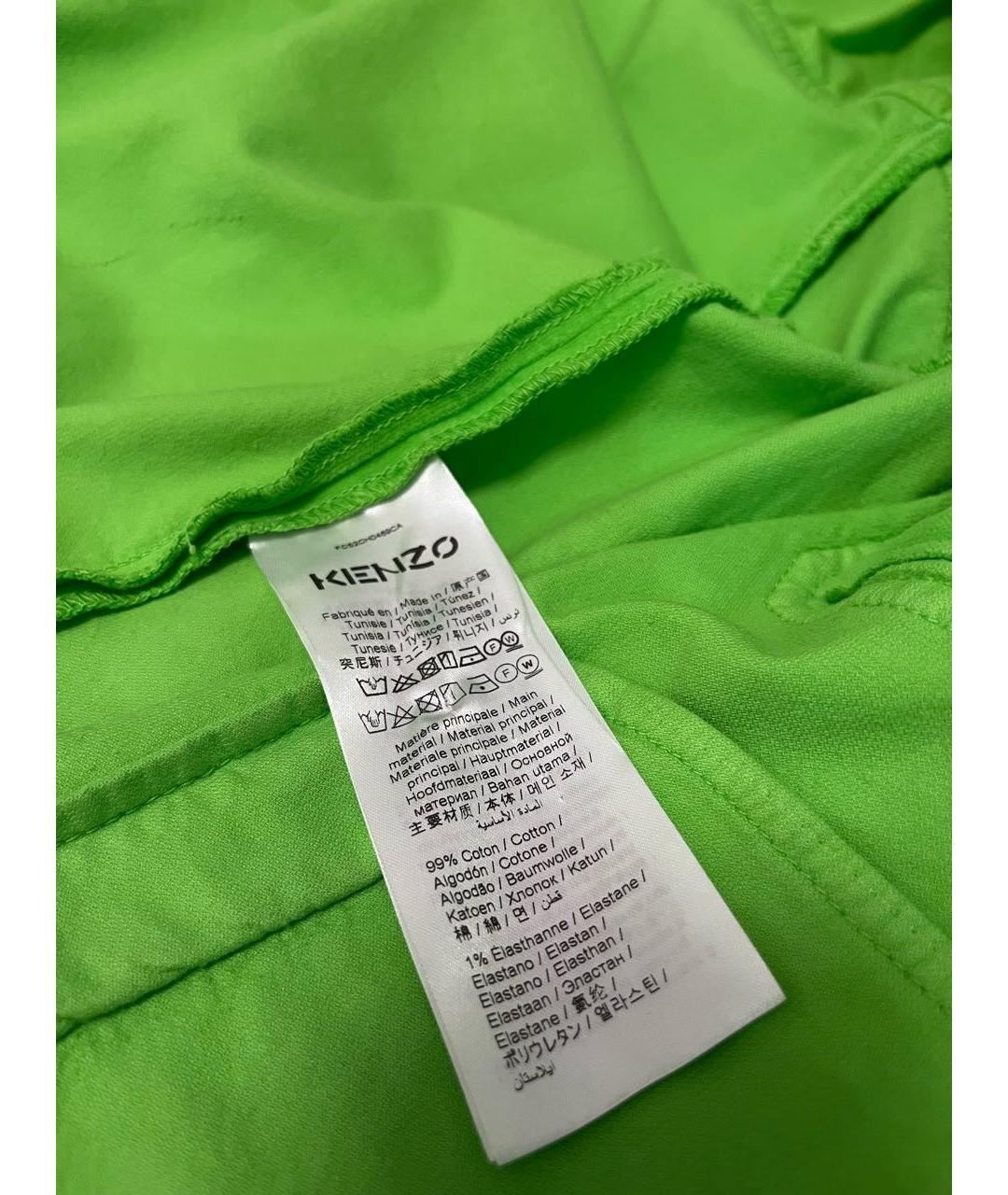 KENZO Зеленая бархатная рубашка, фото 3