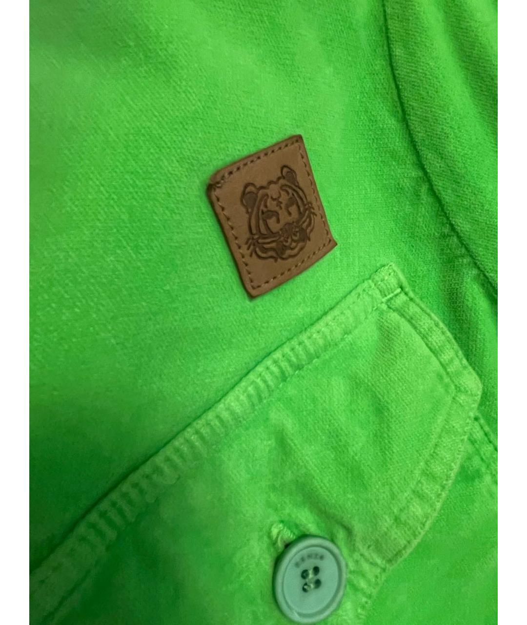 KENZO Зеленая бархатная рубашка, фото 5