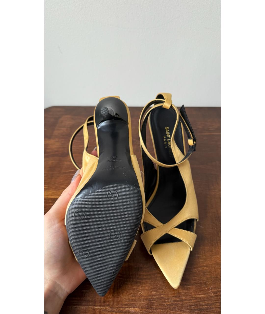 SAINT LAURENT Бежевые туфли, фото 6