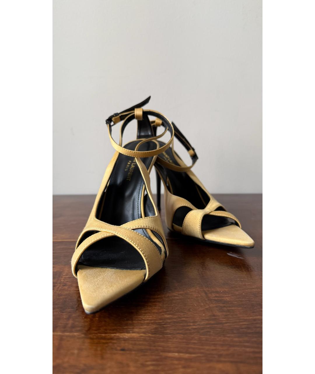 SAINT LAURENT Бежевые туфли, фото 3