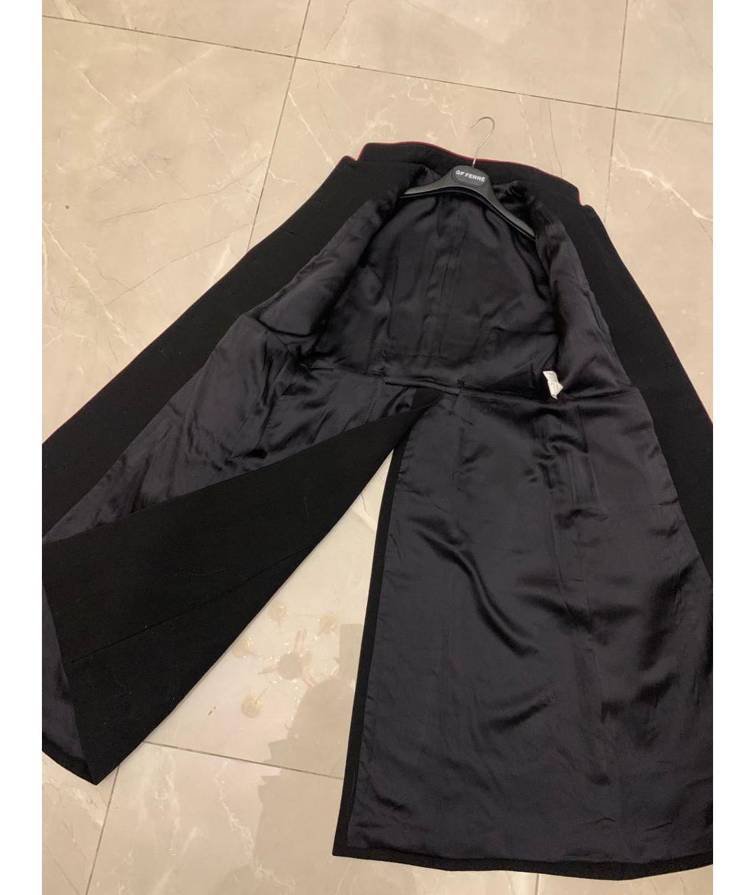 DOLCE&GABBANA Черное шерстяное пальто, фото 2