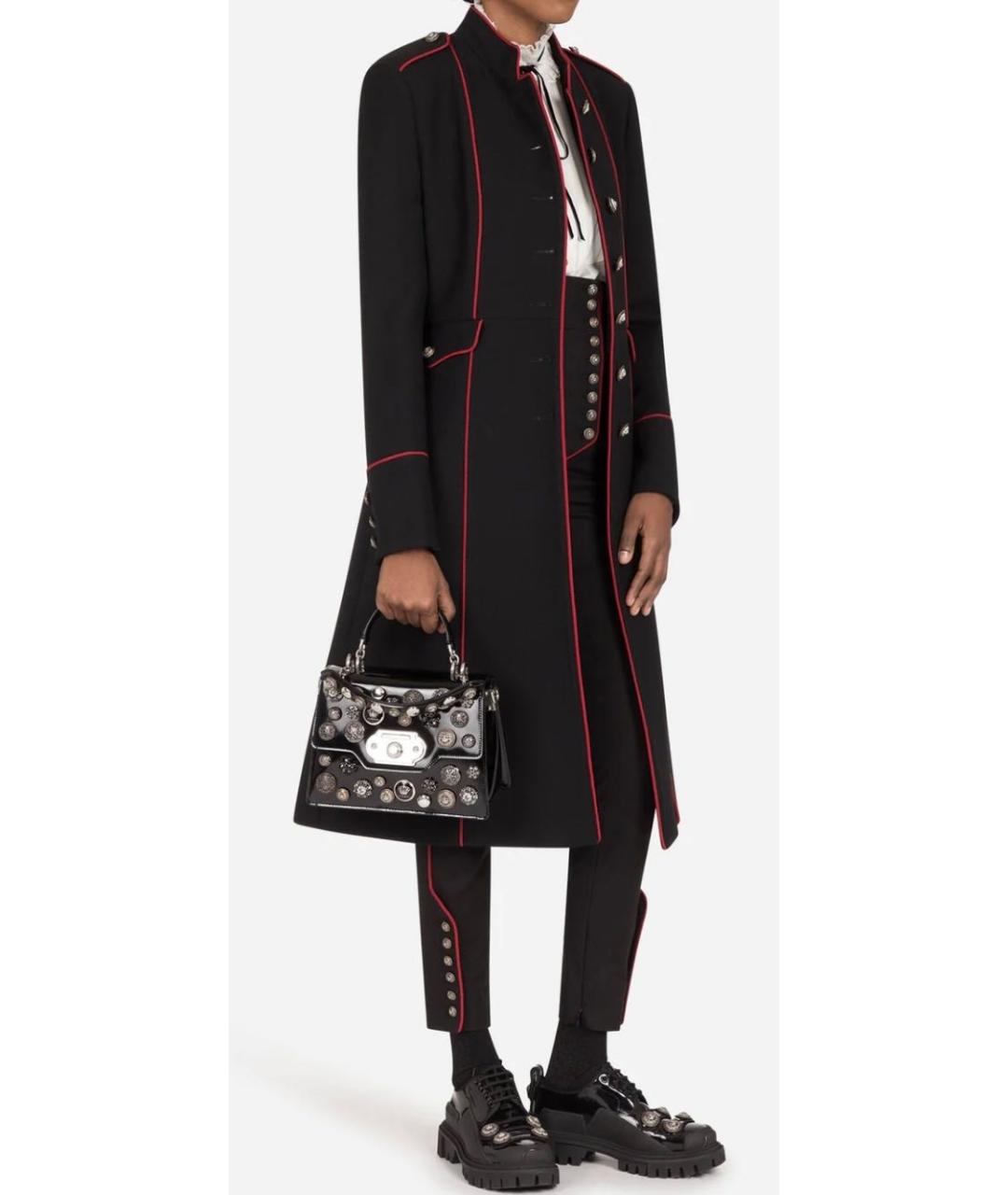 DOLCE&GABBANA Черное шерстяное пальто, фото 4