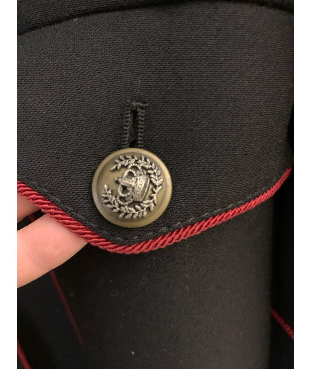 DOLCE&GABBANA Черное шерстяное пальто, фото 7