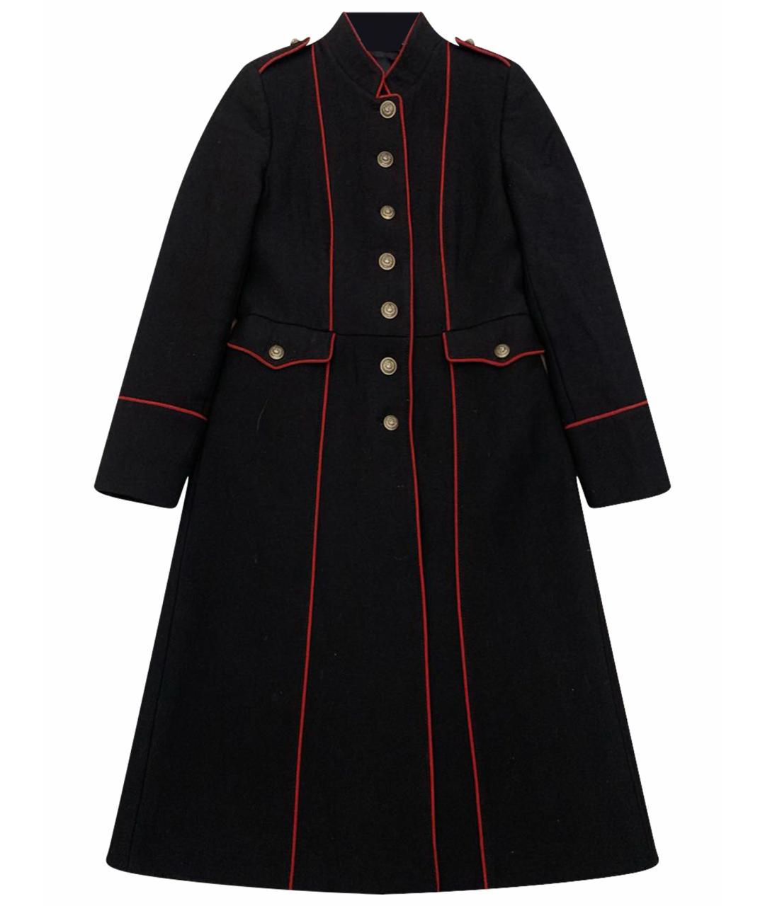 DOLCE&GABBANA Черное шерстяное пальто, фото 1