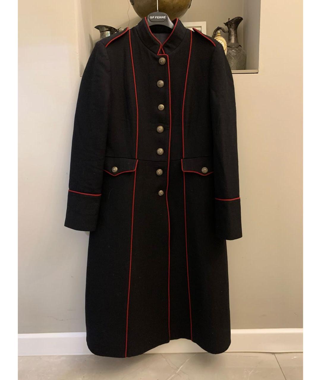 DOLCE&GABBANA Черное шерстяное пальто, фото 6