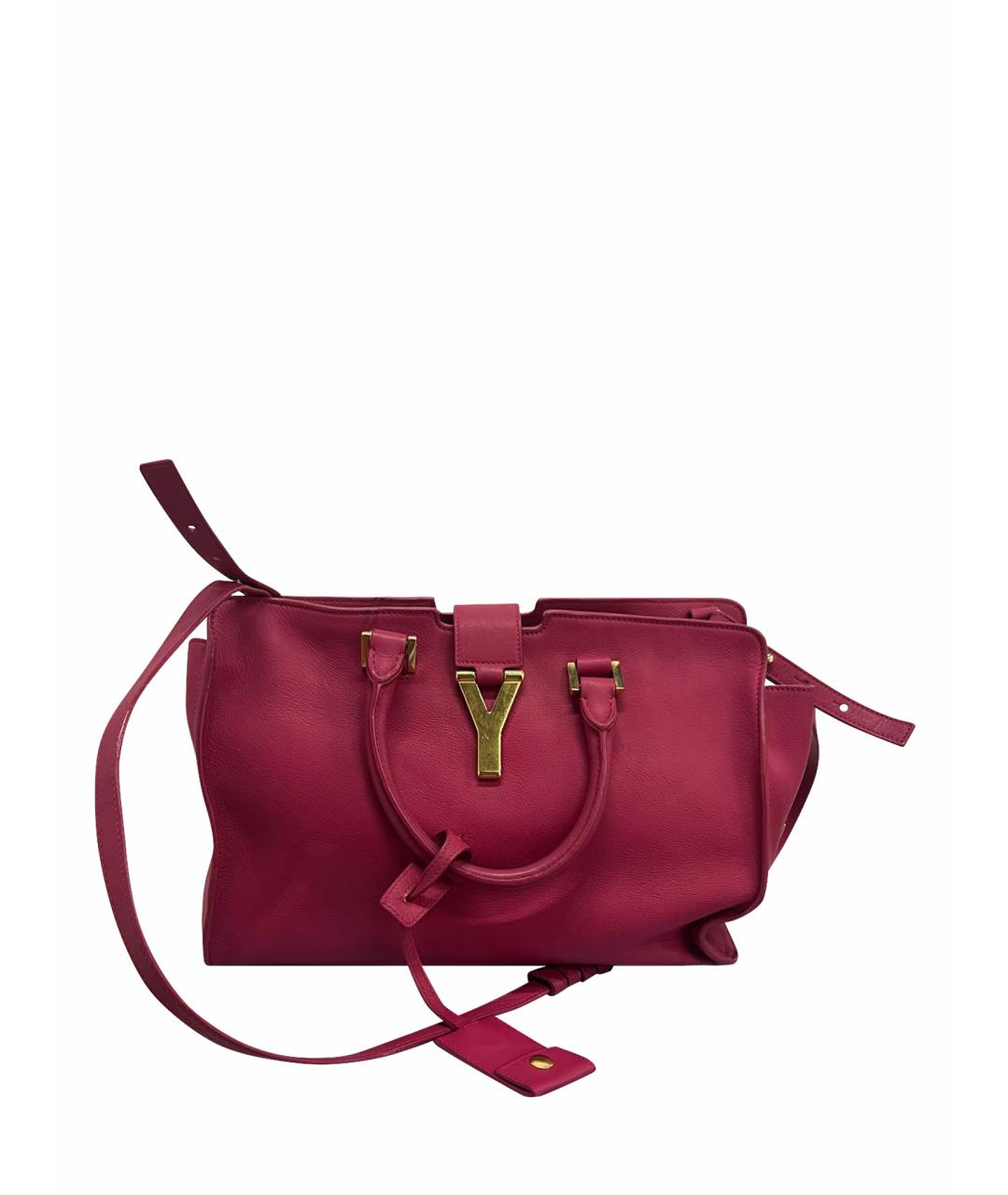 SAINT LAURENT Фуксия кожаная сумка через плечо, фото 1