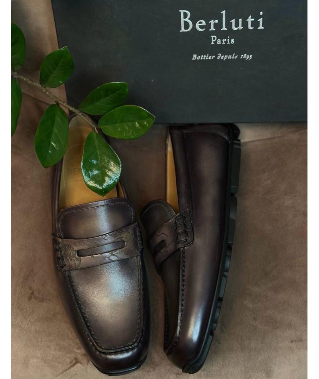 BERLUTI Коричневые кожаные лоферы, фото 6