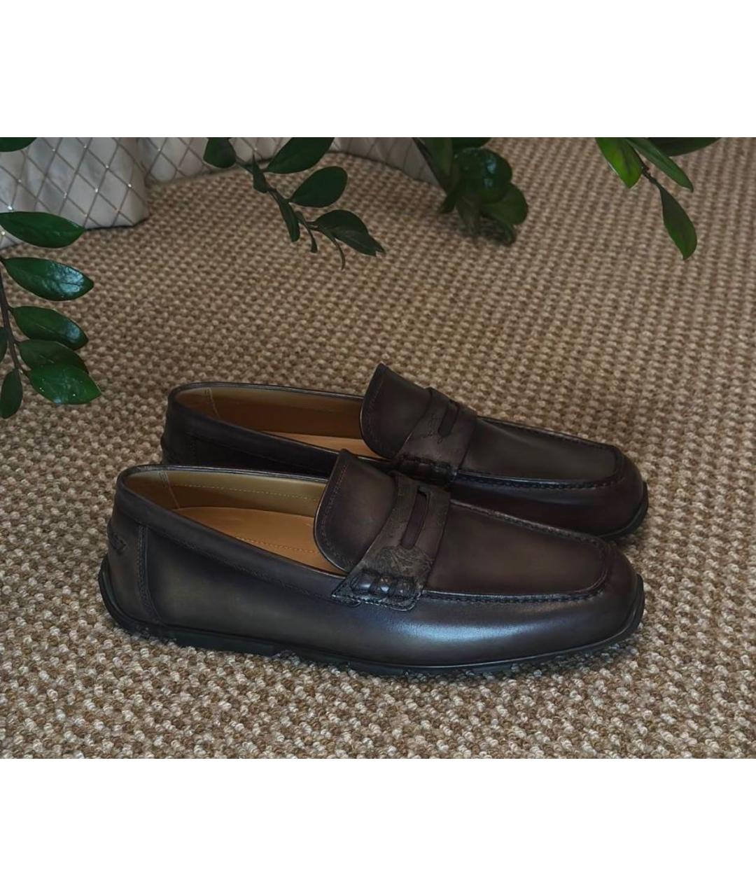 BERLUTI Коричневые кожаные лоферы, фото 4