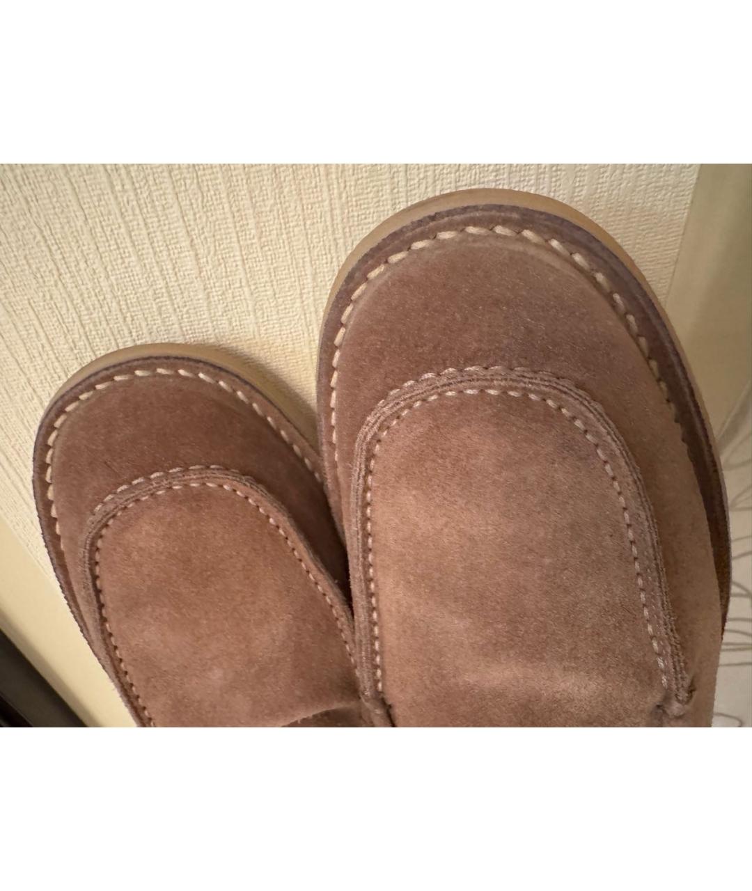 DOLCE&GABBANA Бежевые замшевые лоферы, фото 3