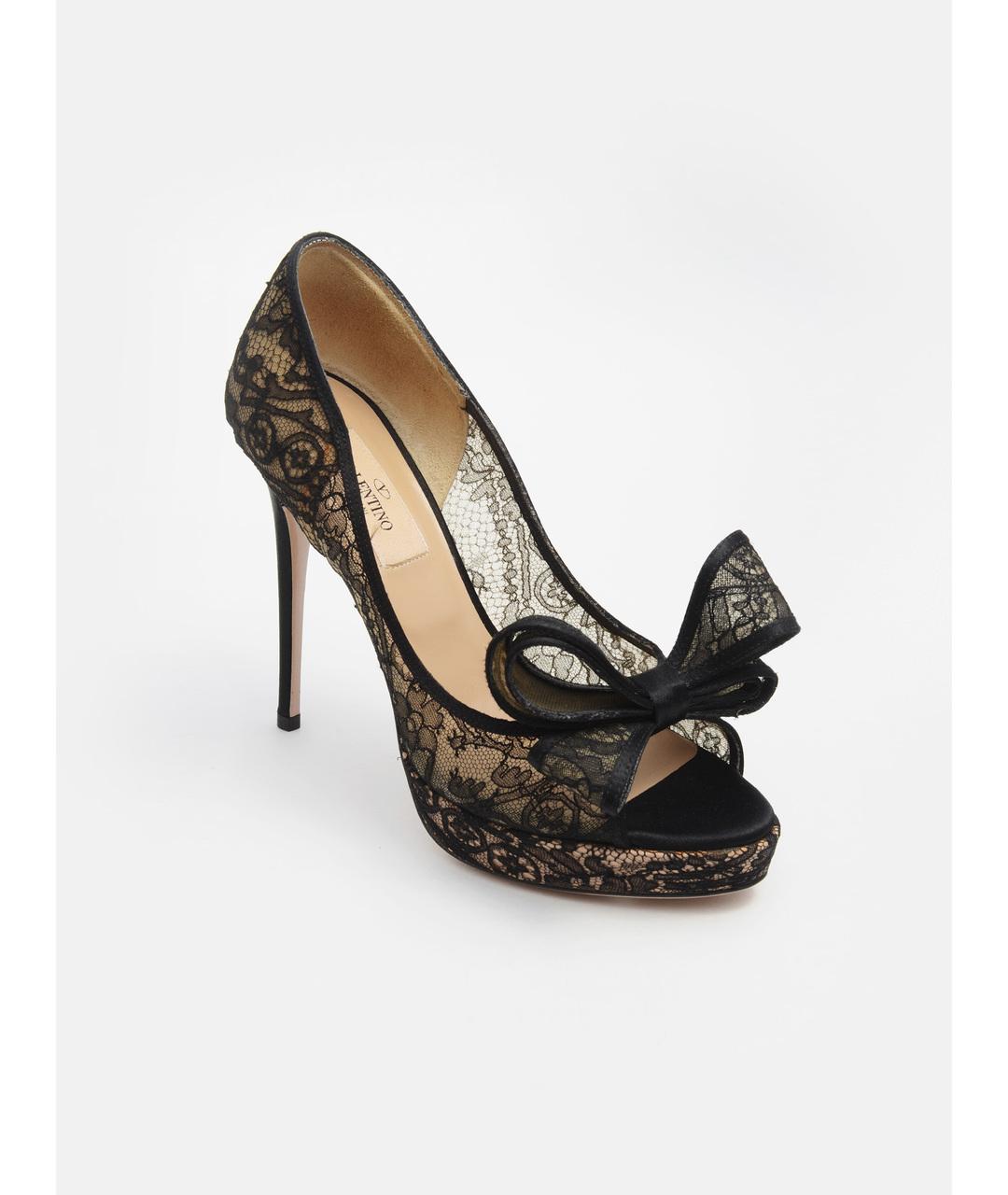 VALENTINO Черные текстильные туфли, фото 2