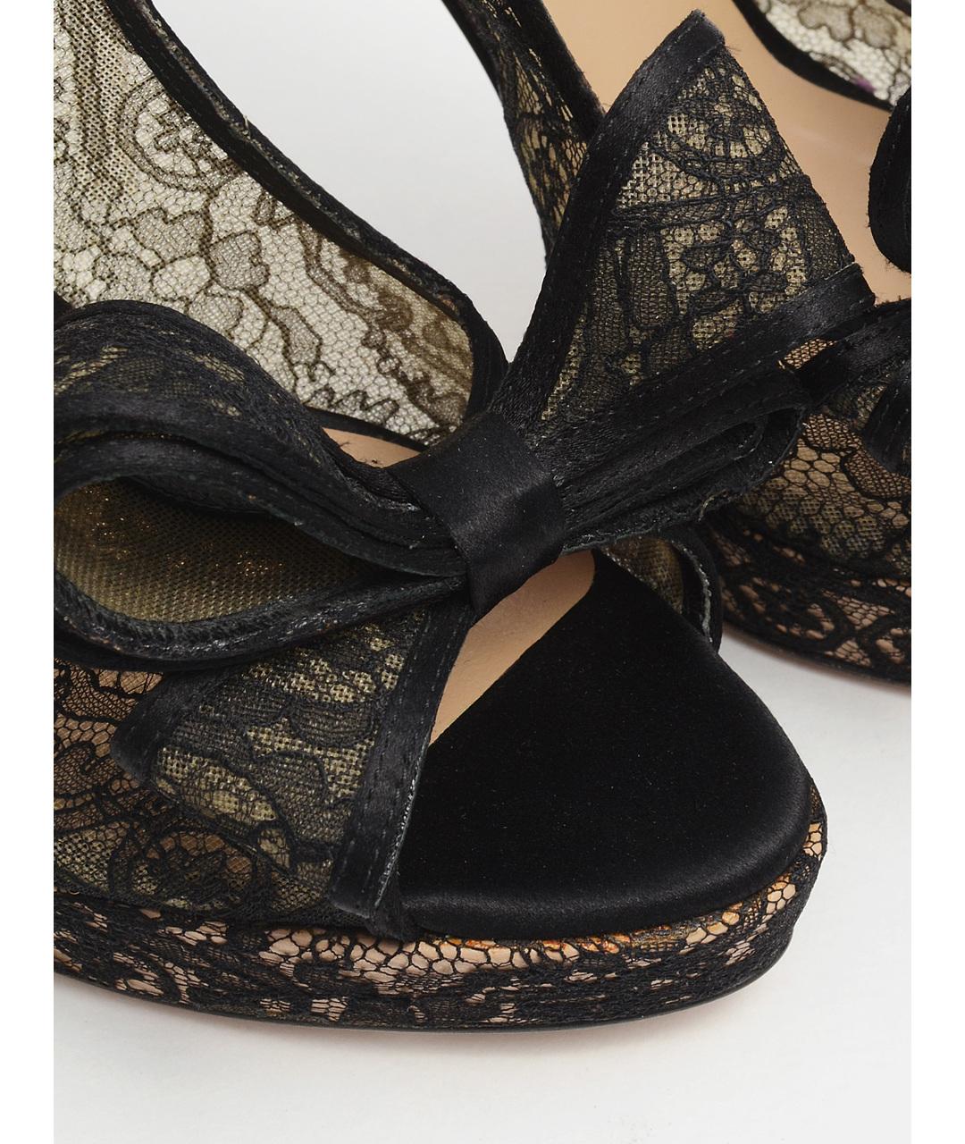 VALENTINO Черные текстильные туфли, фото 3