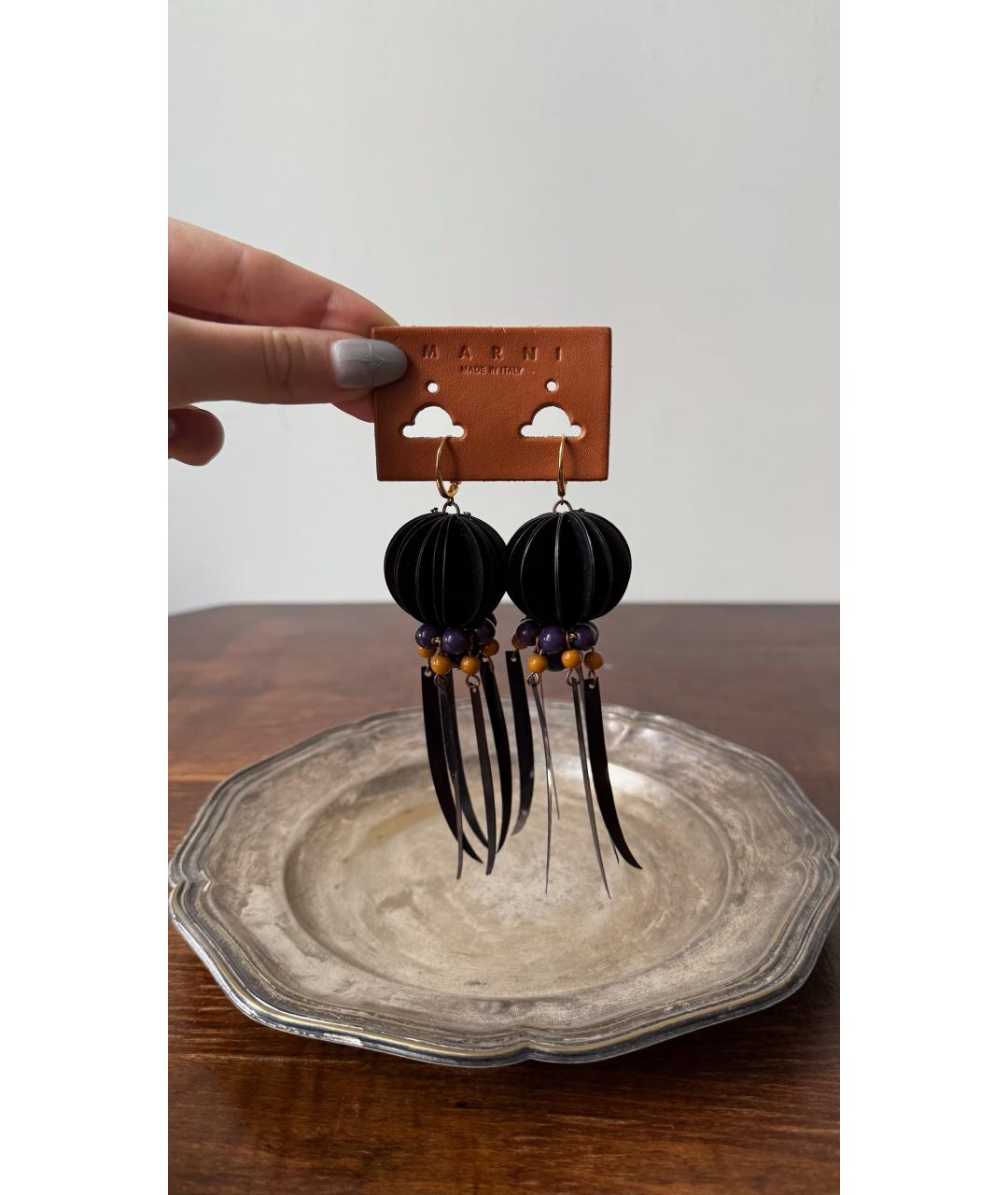 MARNI Черные серьги, фото 3