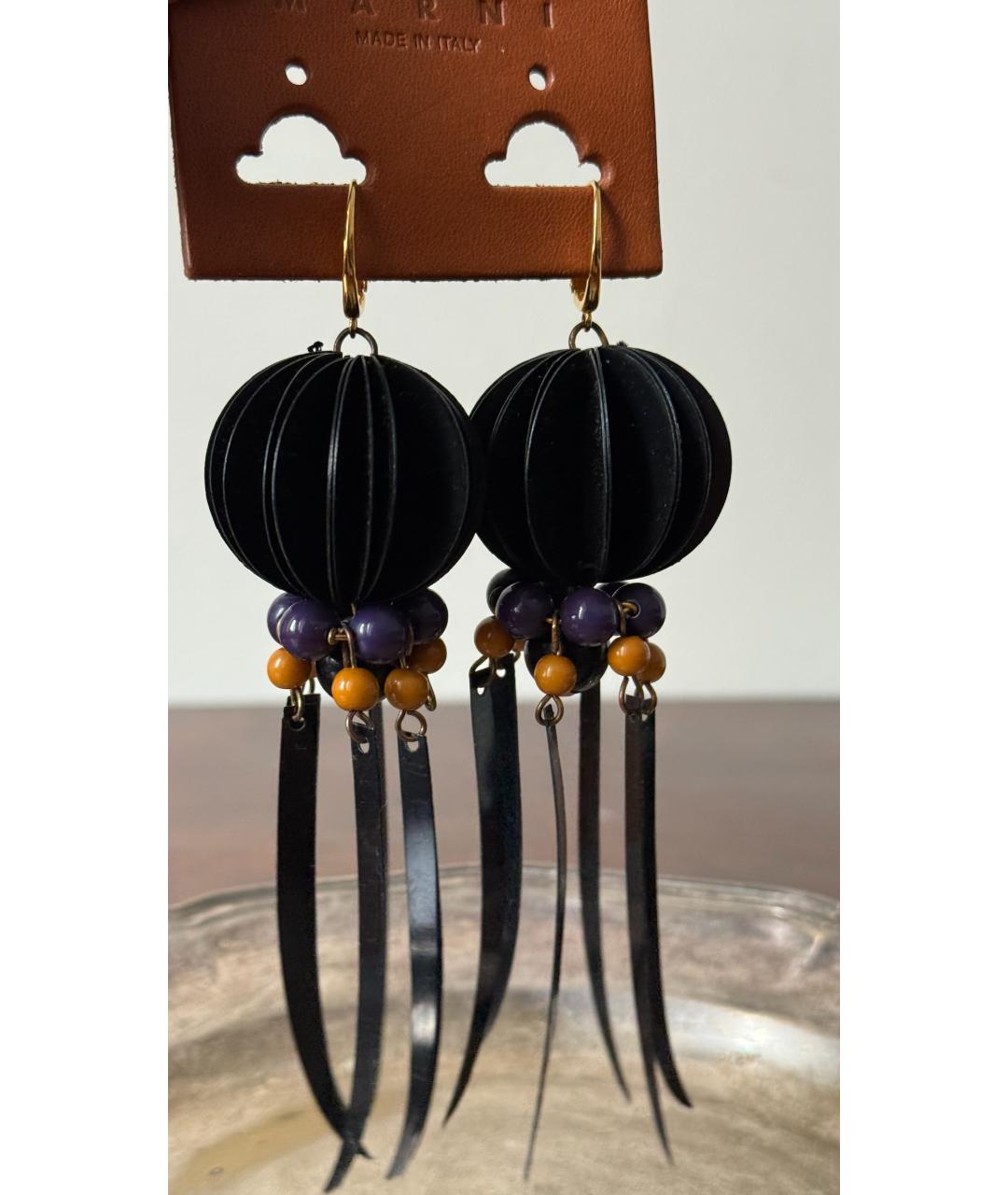 MARNI Черные серьги, фото 5