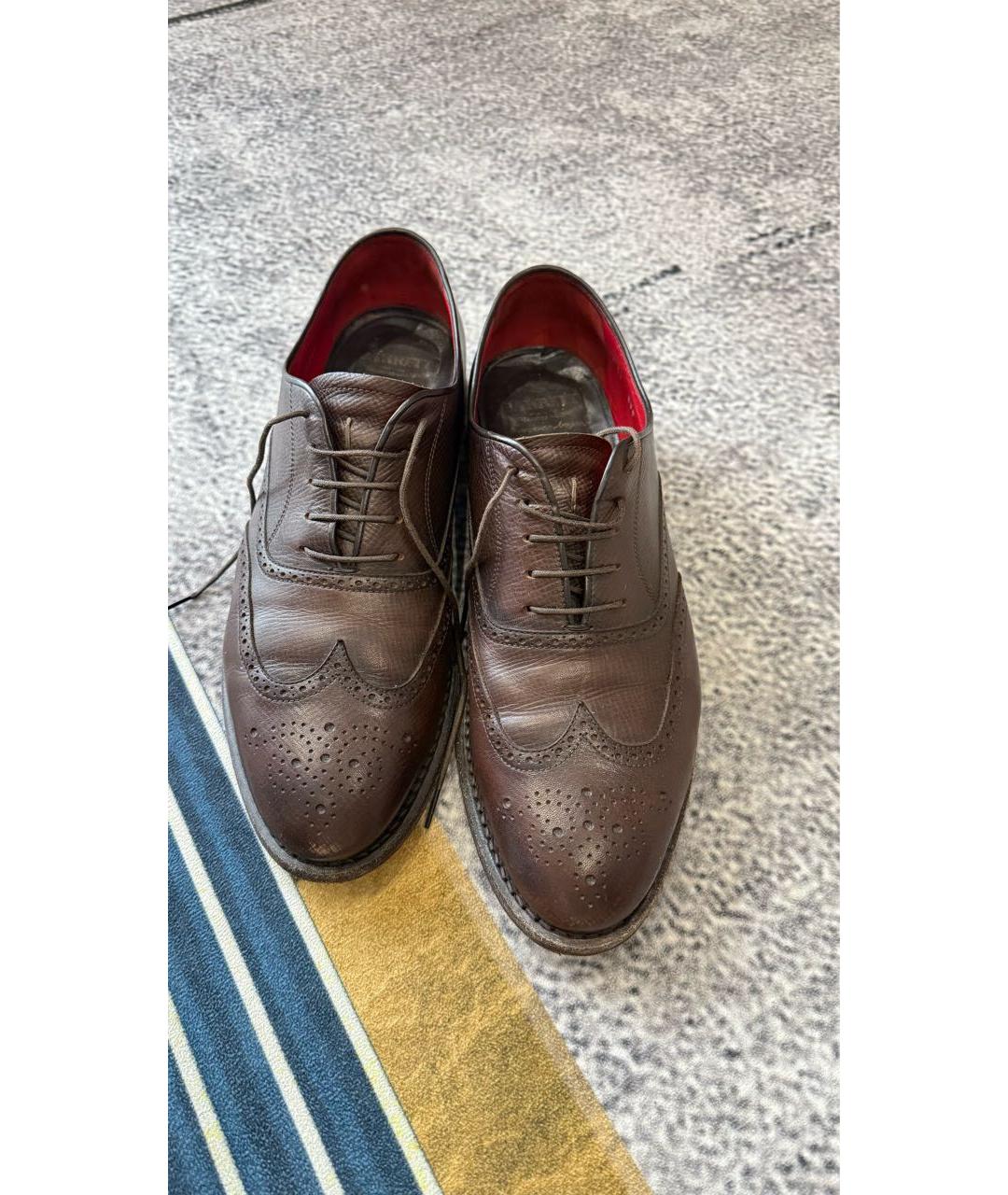BARRETT Коричневые кожаные туфли, фото 2