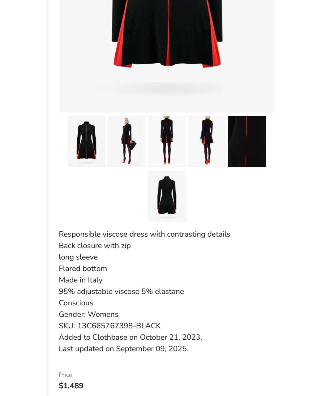 FERRAGAMO Черное вискозное повседневное платье, фото 4