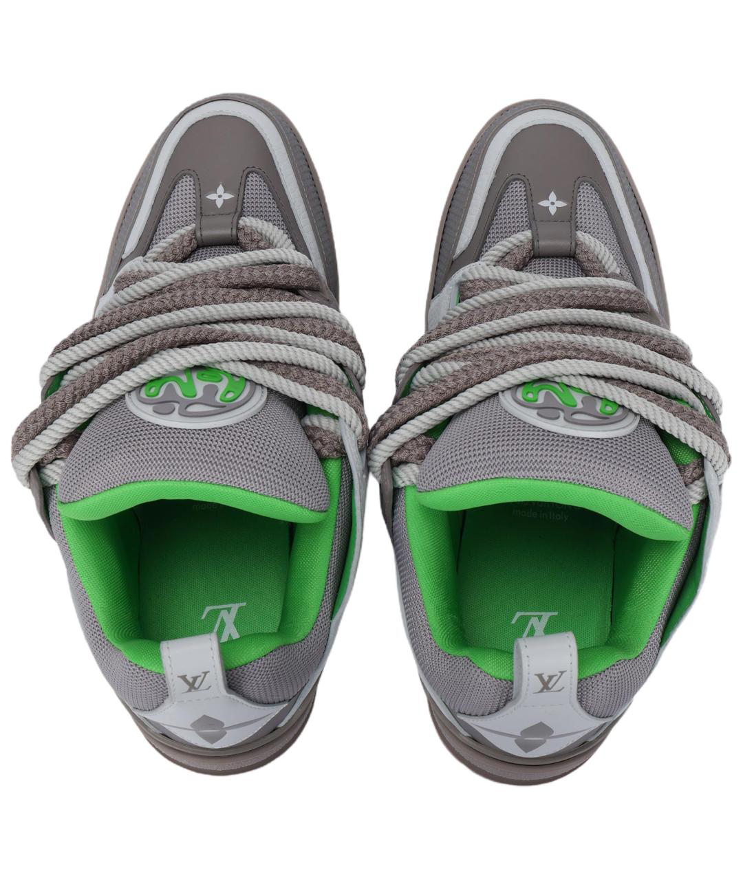 LOUIS VUITTON Серые низкие кроссовки / кеды, фото 3