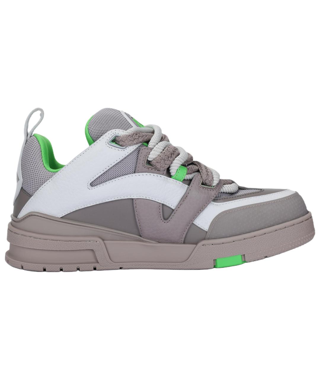 LOUIS VUITTON Серые низкие кроссовки / кеды, фото 1