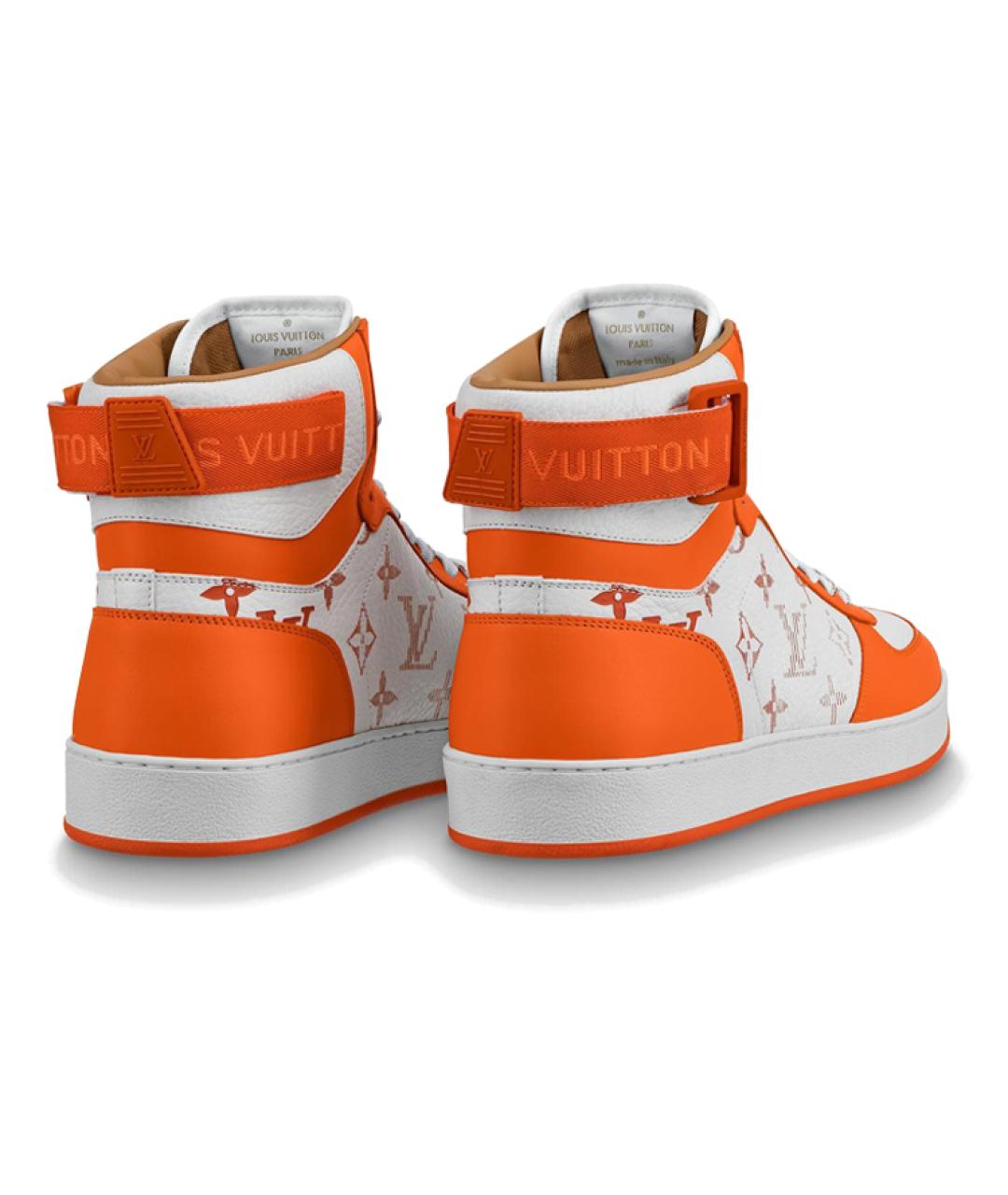 LOUIS VUITTON Оранжевое высокие кроссовки / кеды, фото 3