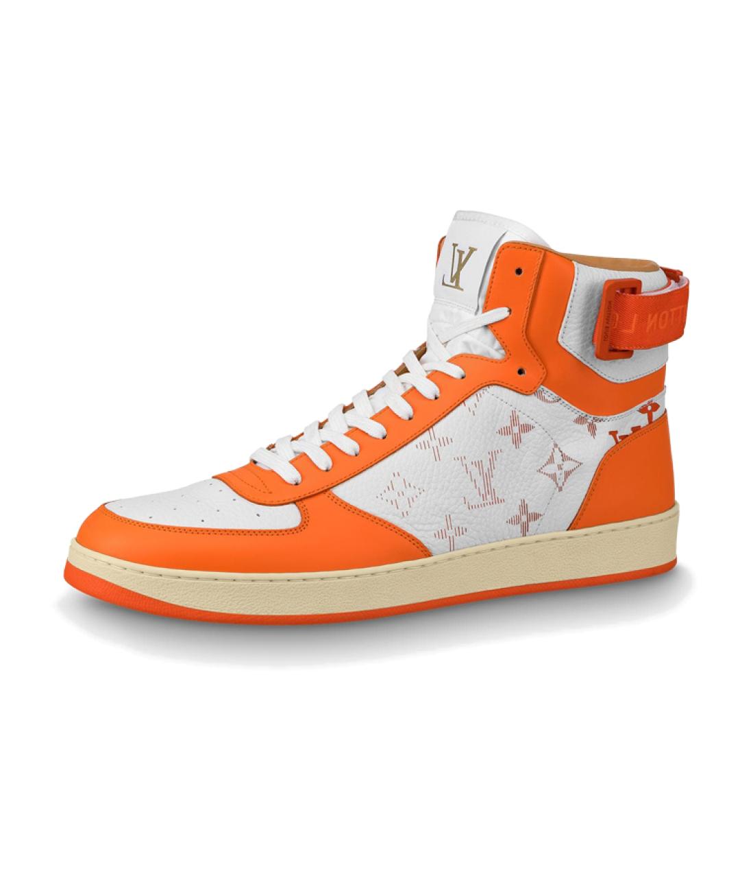 LOUIS VUITTON Оранжевое высокие кроссовки / кеды, фото 6