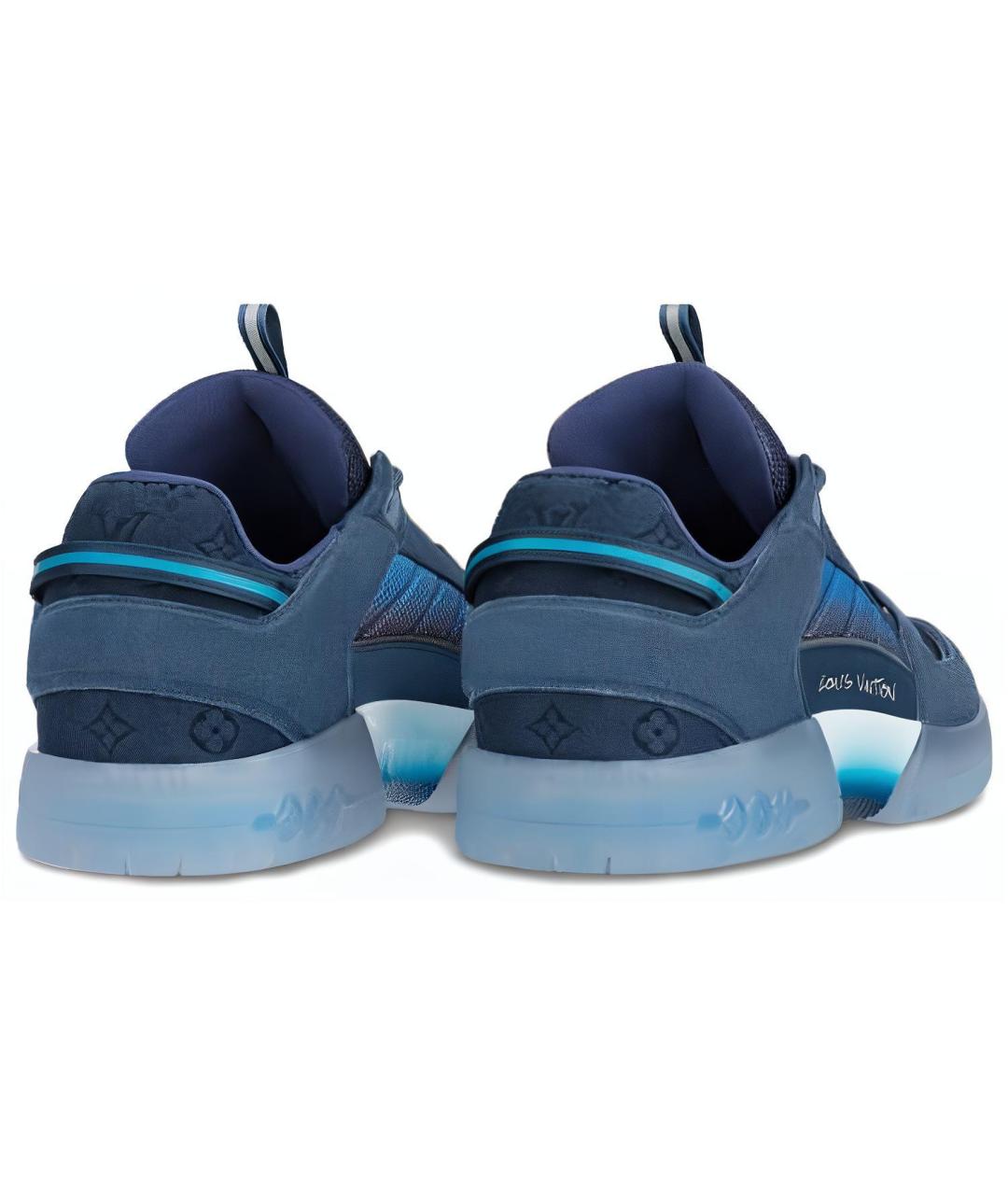 LOUIS VUITTON Синие низкие кроссовки / кеды, фото 2
