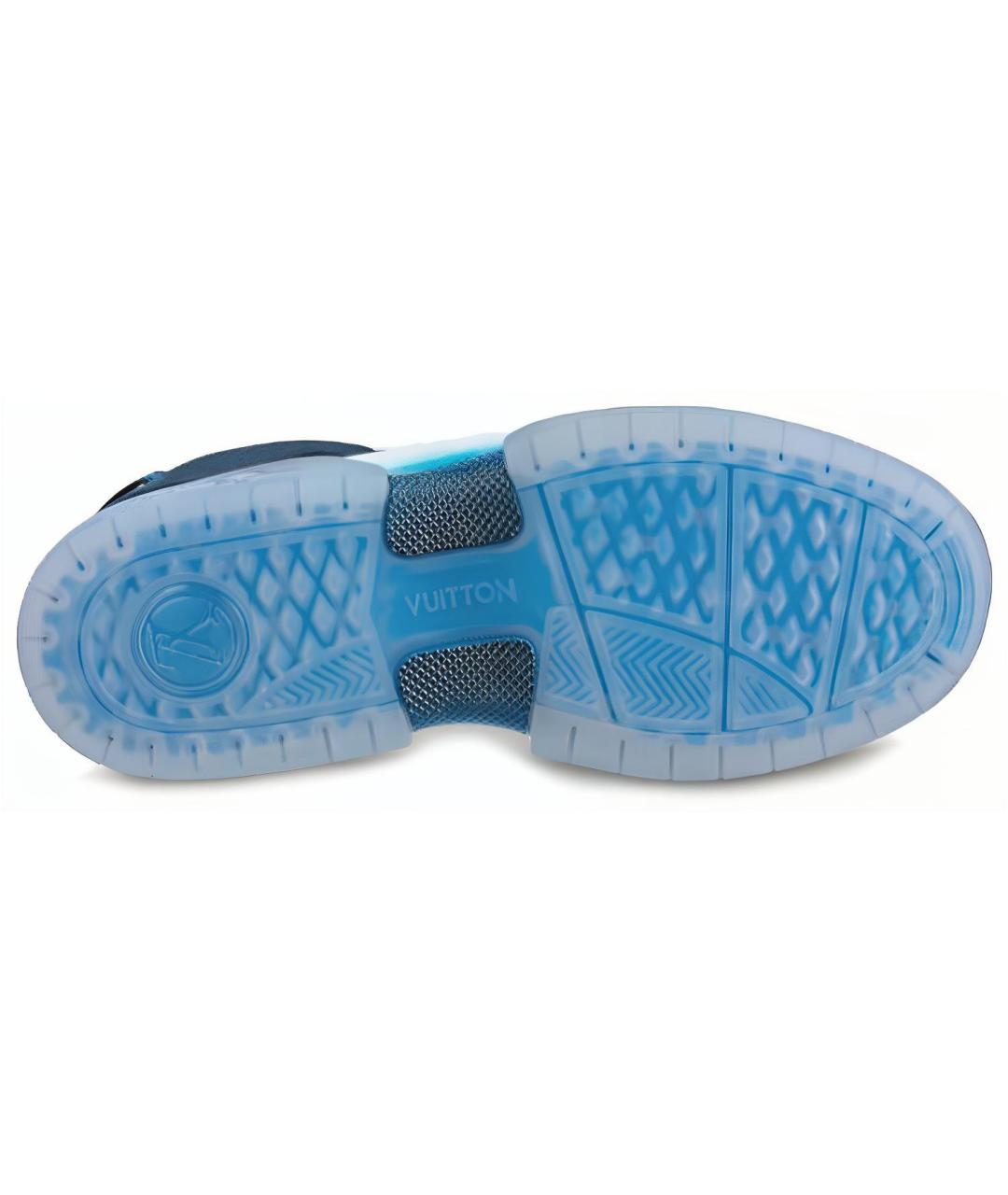 LOUIS VUITTON Синие низкие кроссовки / кеды, фото 4