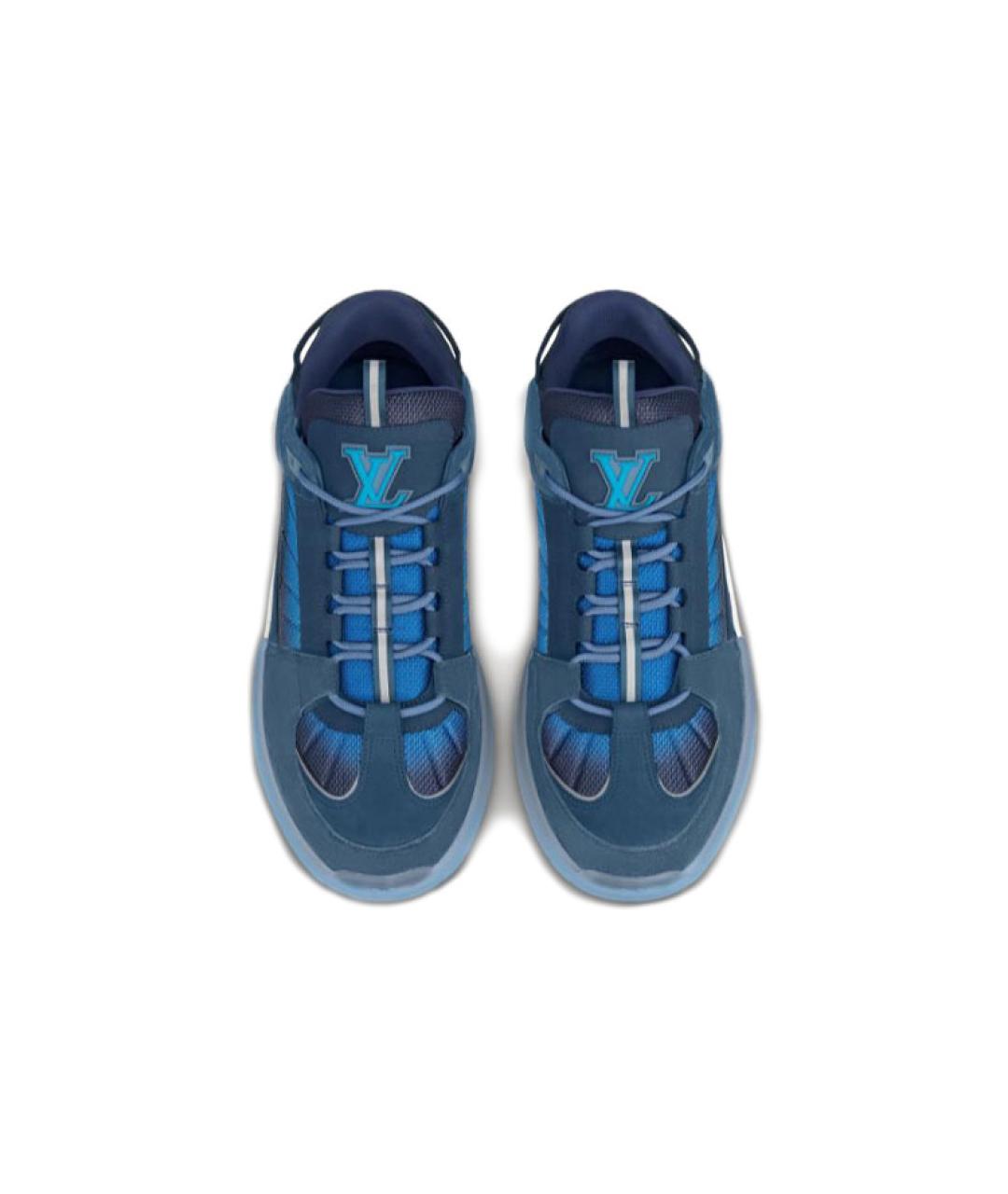 LOUIS VUITTON Синие низкие кроссовки / кеды, фото 3