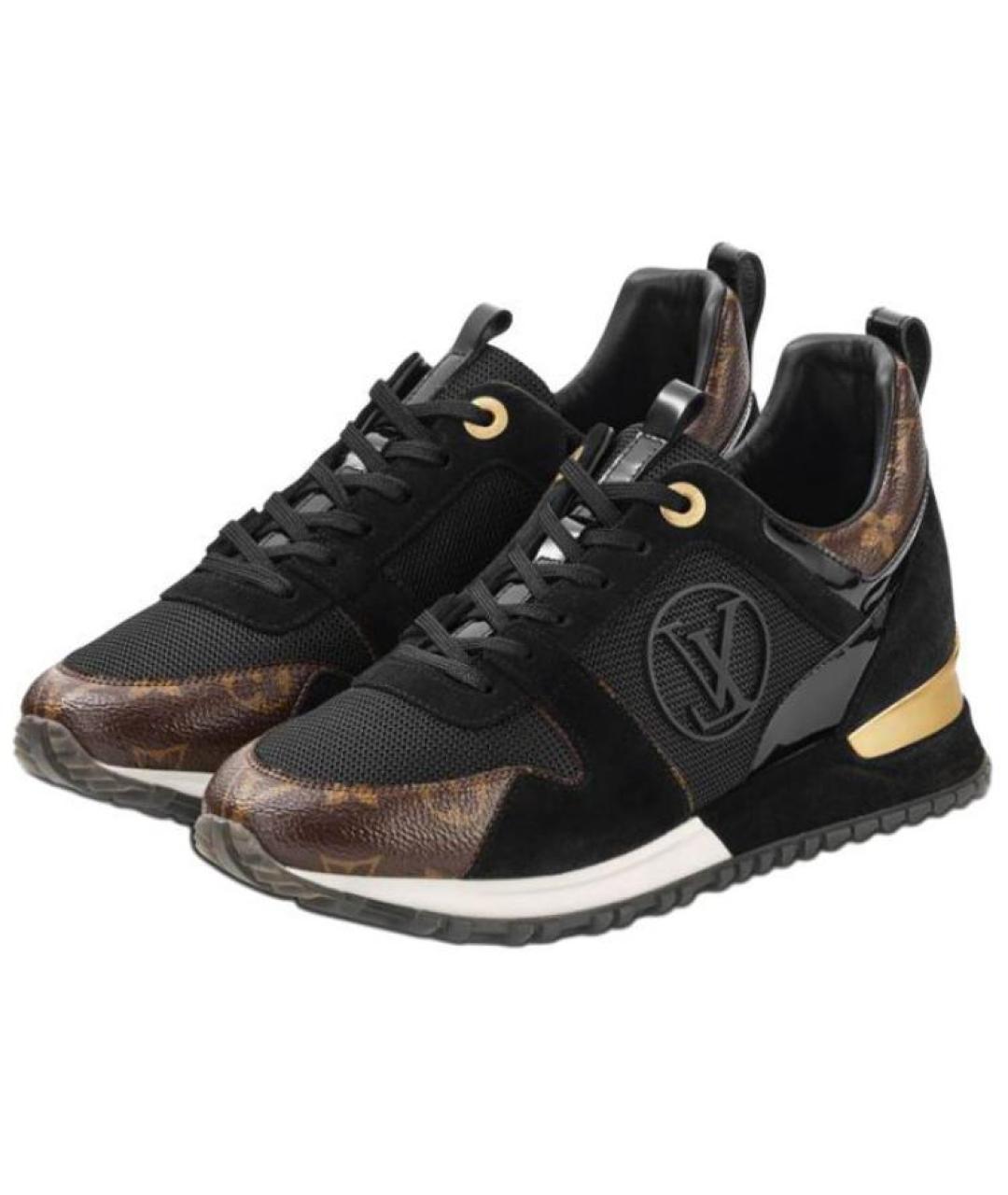 LOUIS VUITTON Черные кожаные кроссовки, фото 4