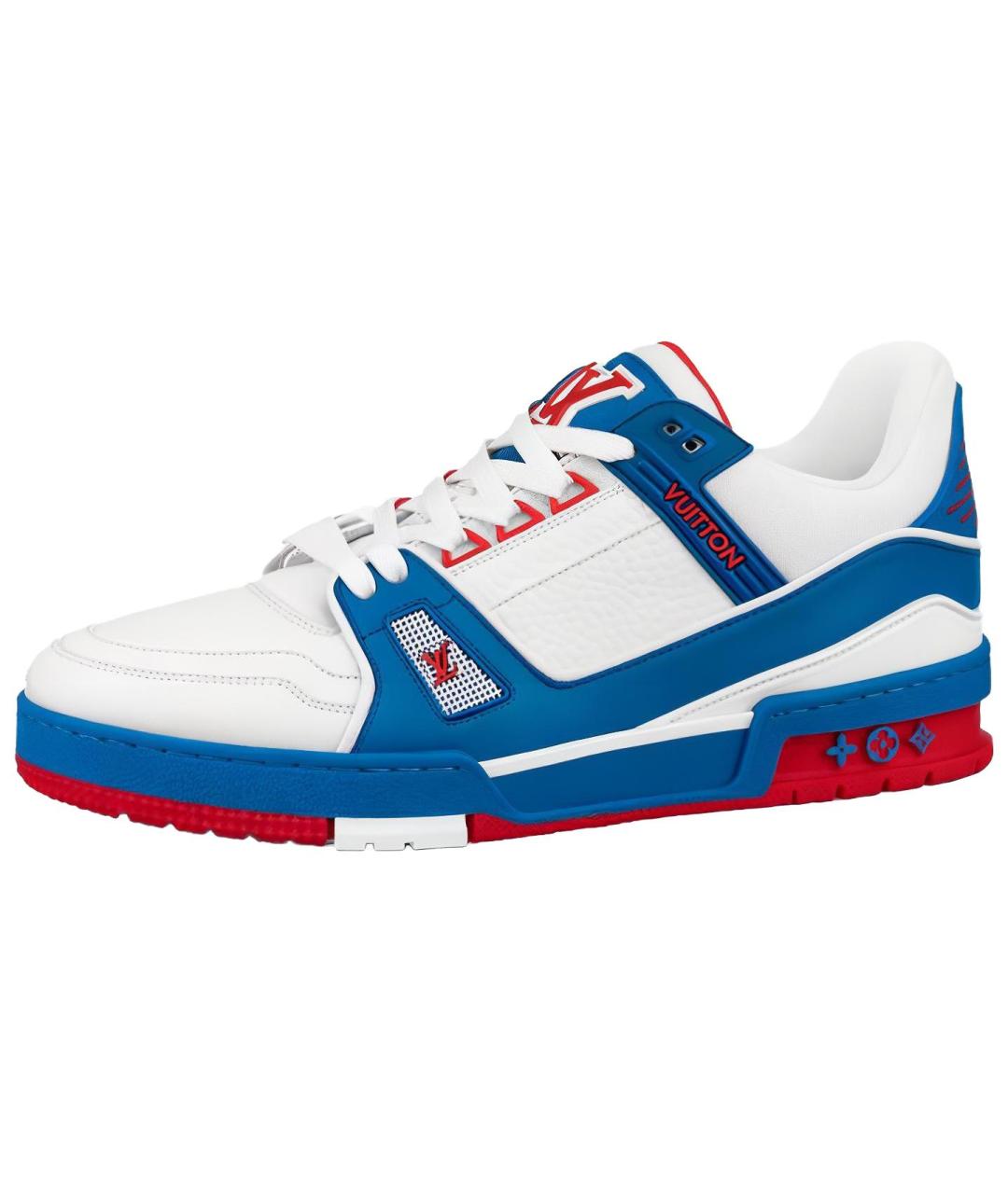 LOUIS VUITTON Белые кожаные низкие кроссовки / кеды, фото 2