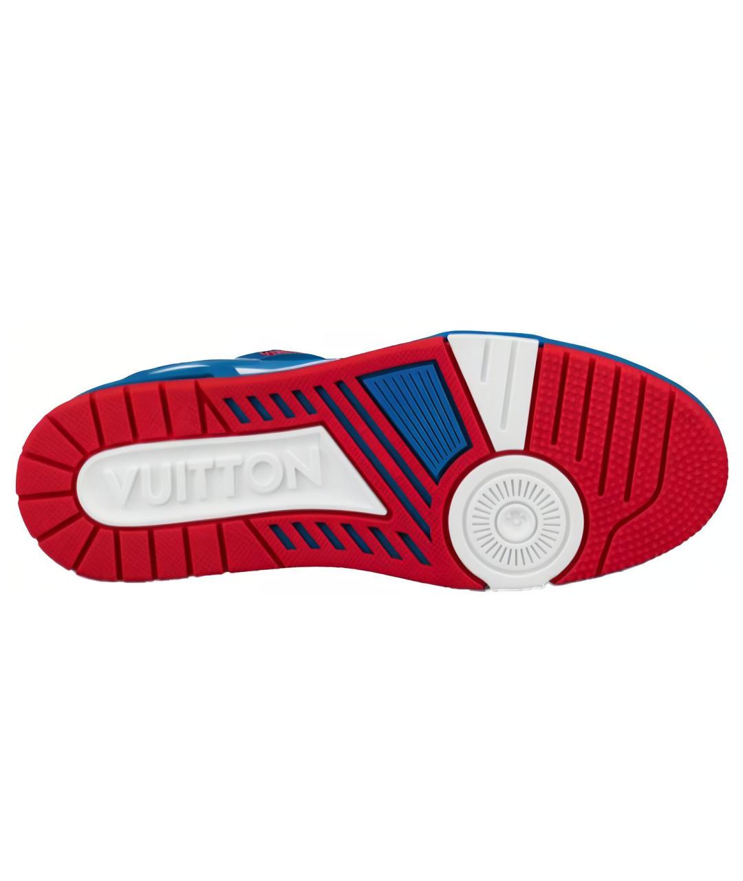 LOUIS VUITTON Белые кожаные низкие кроссовки / кеды, фото 5